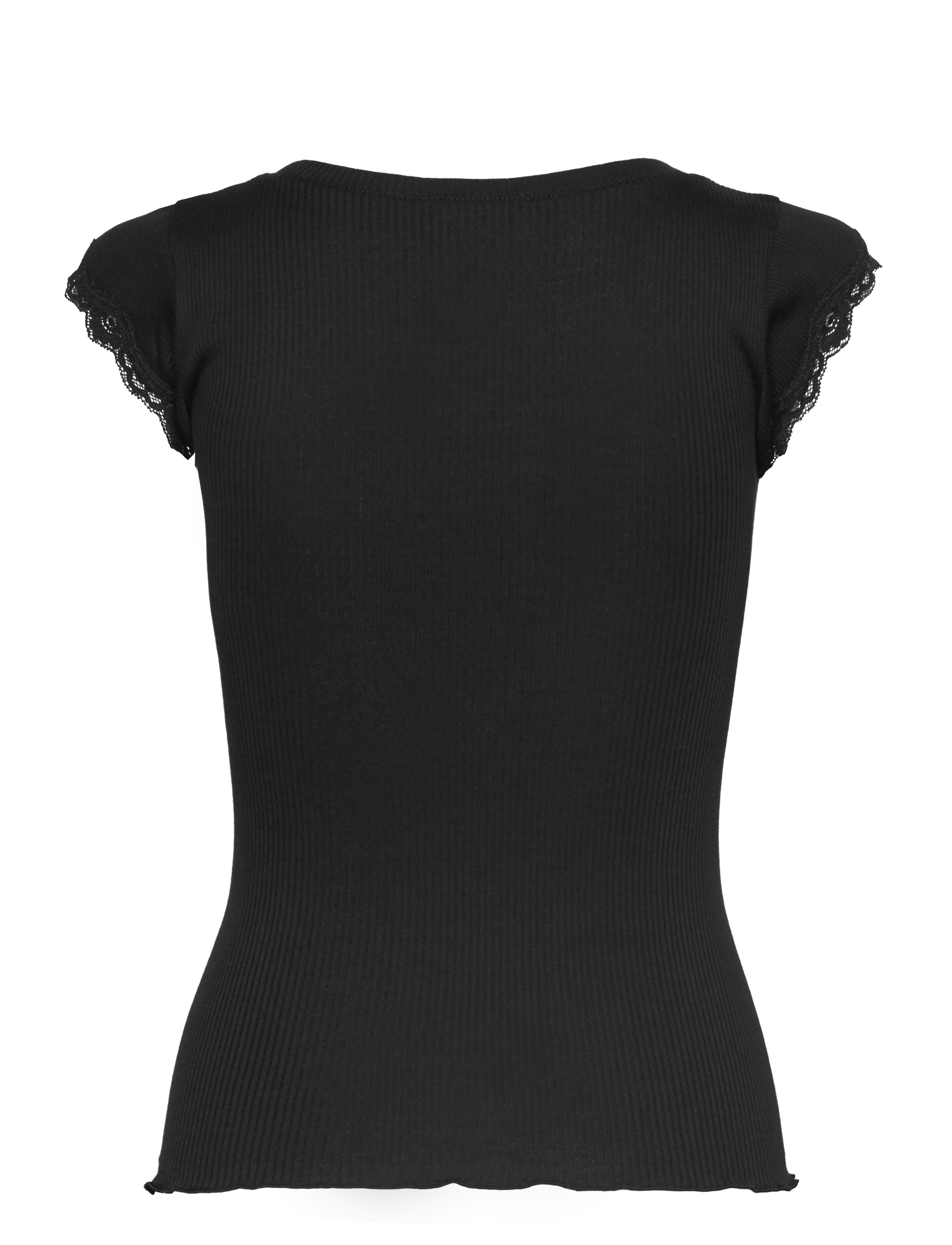 Rosemunde - RWBaybay SS Lace T-shirt - black - 1