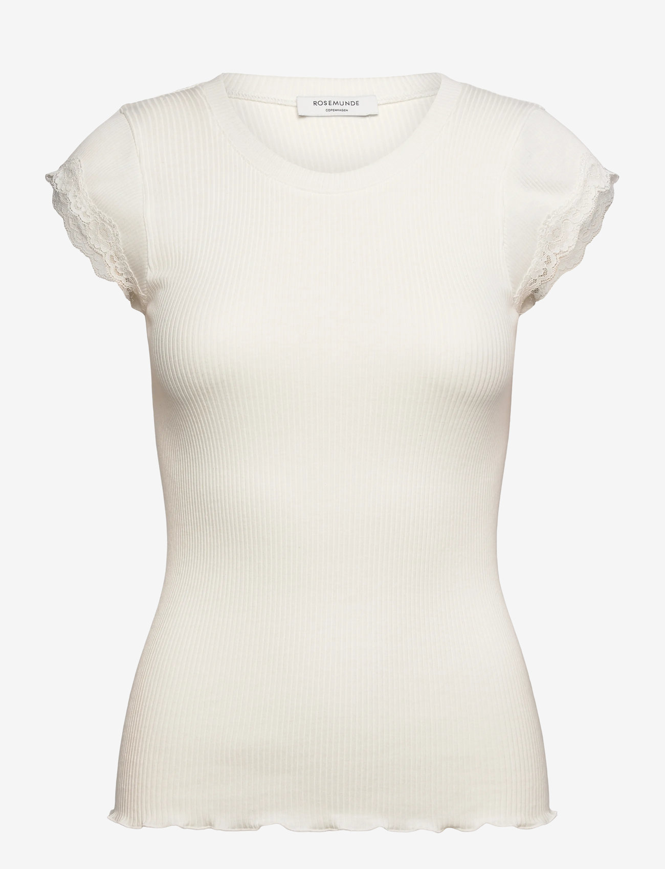 Rosemunde - RWBaybay SS Lace T-shirt - t-shirts - new white - 0