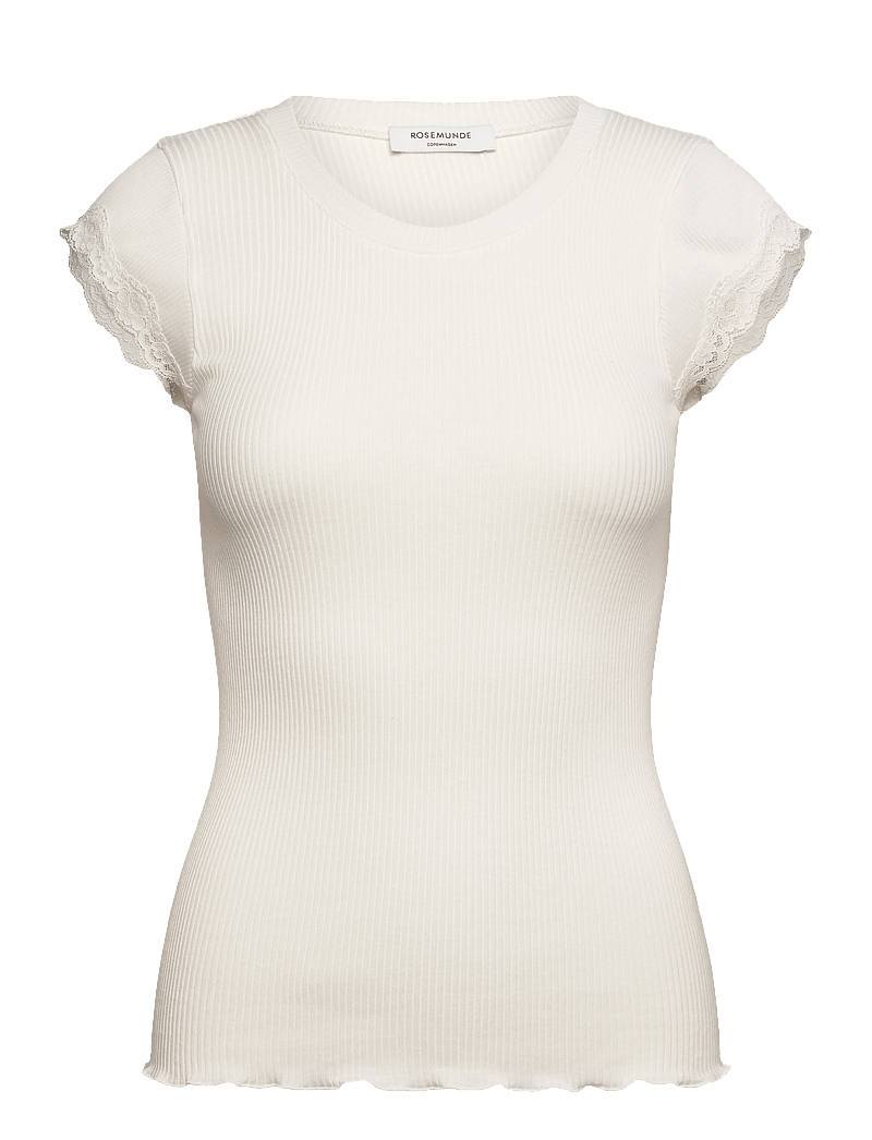 Rosemunde - RWBaybay SS Lace T-shirt - t-shirts - new white - 0