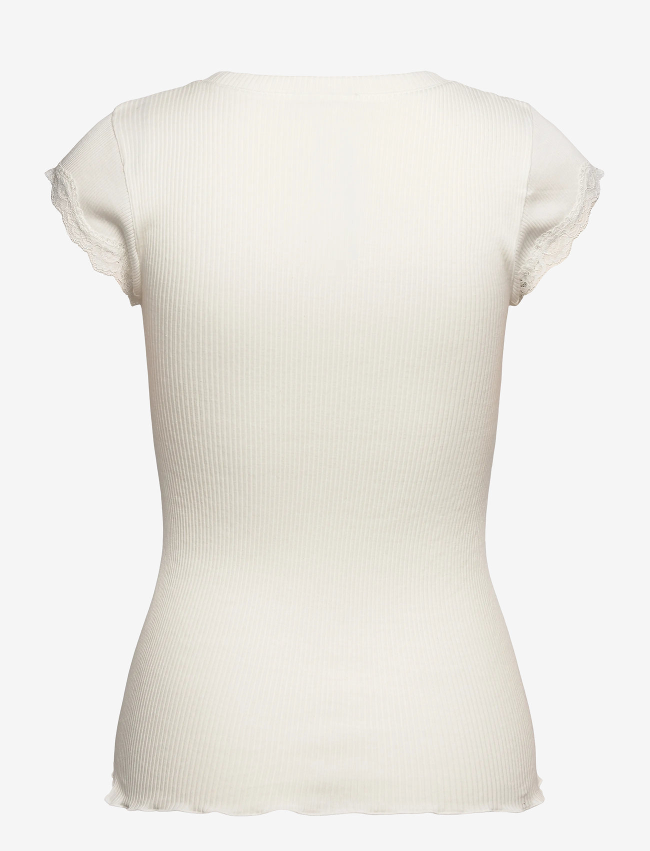 Rosemunde - RWBaybay SS Lace T-shirt - t-shirts - new white - 1