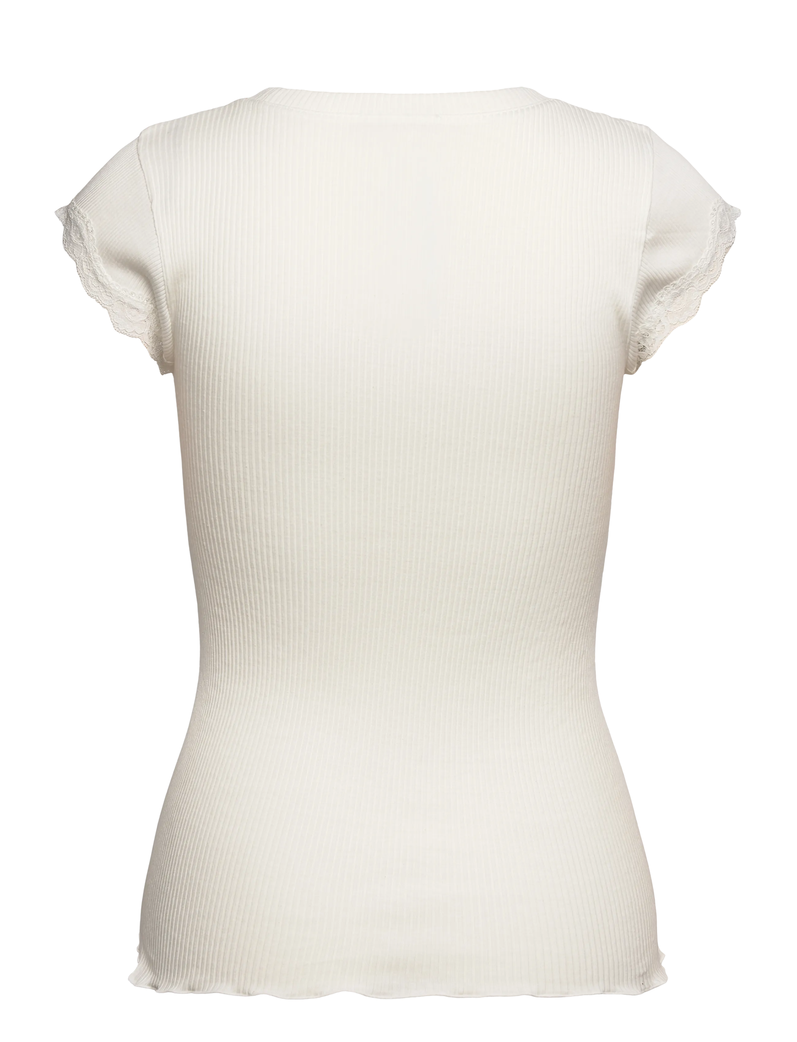 Rosemunde - RWBaybay SS Lace T-shirt - t-shirts - new white - 1