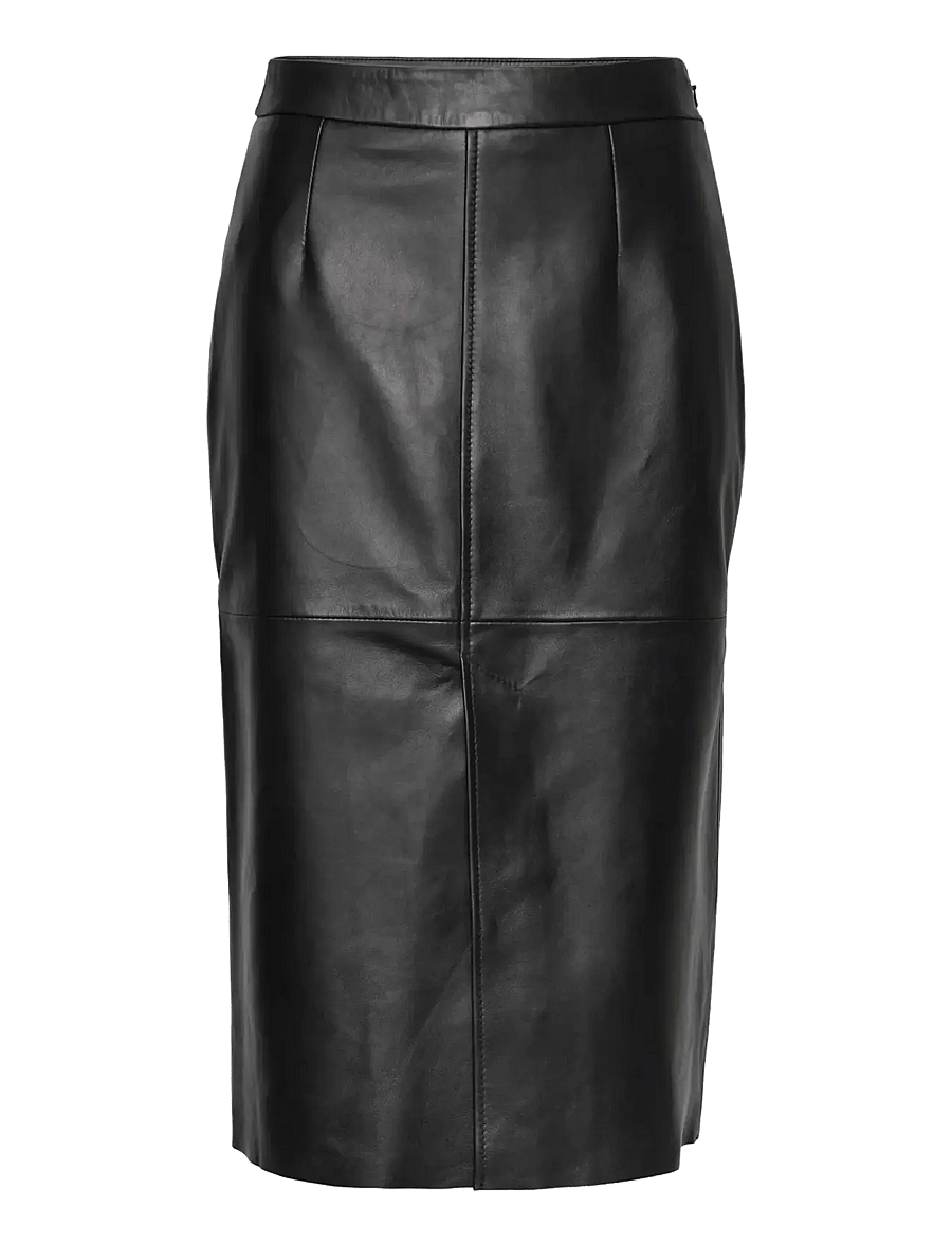 Rosemunde - RWFelino Leather Calf Skirt - leather skirts - black - 1