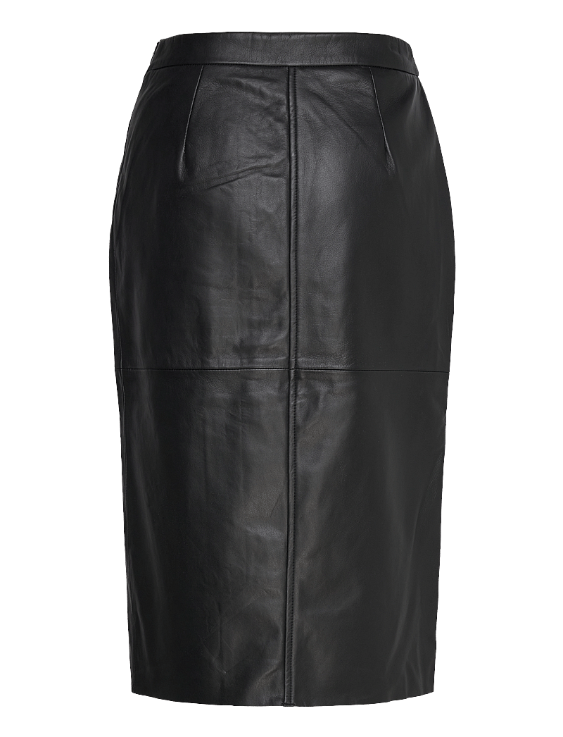 Rosemunde - RWFelino Leather Calf Skirt - skinnkjolar - black - 2
