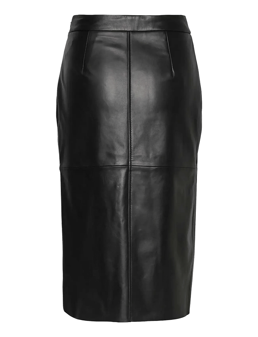 Rosemunde - RWFelino Leather Calf Skirt - leather skirts - black - 2