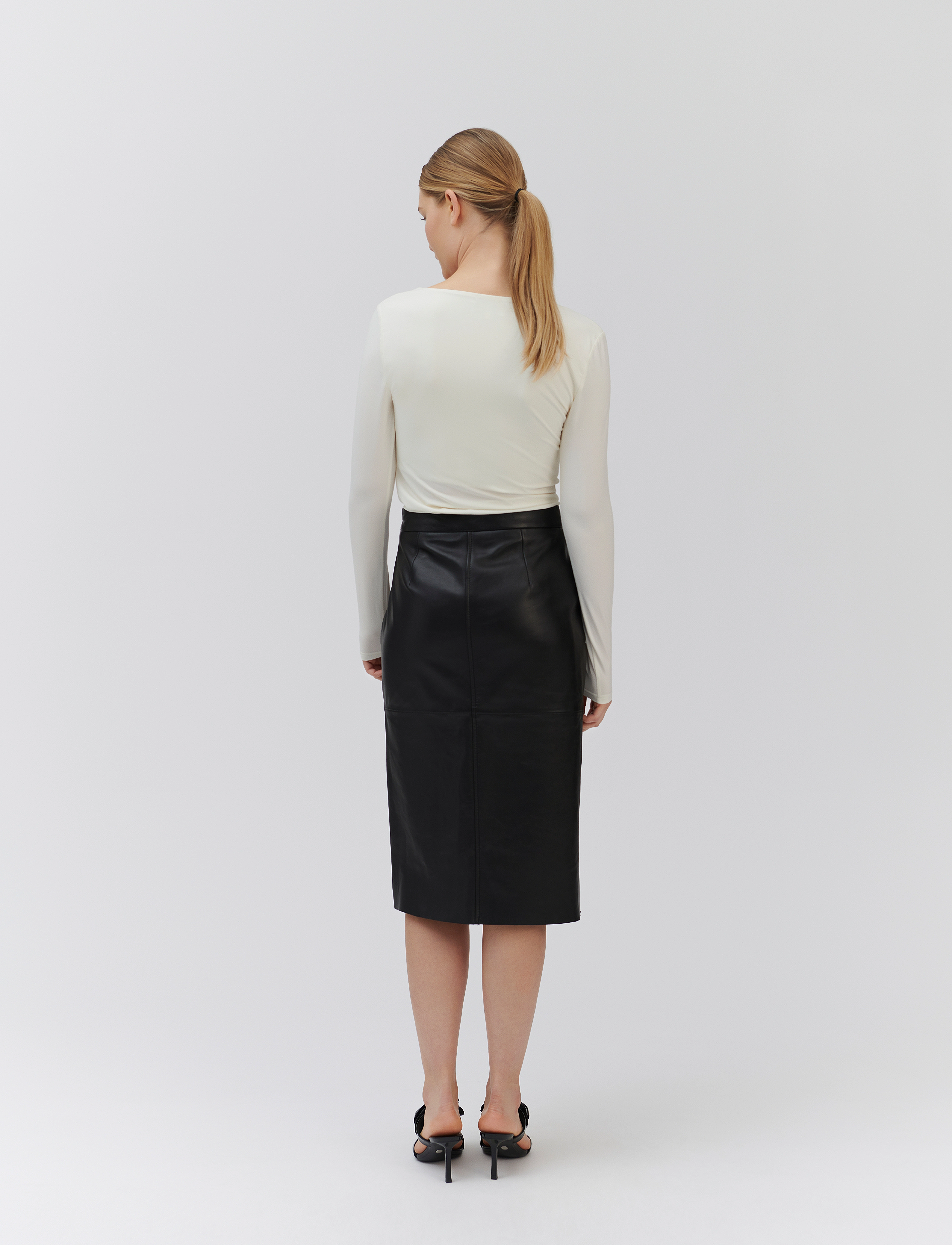 Rosemunde - RWFelino Leather Calf Skirt - black - 4
