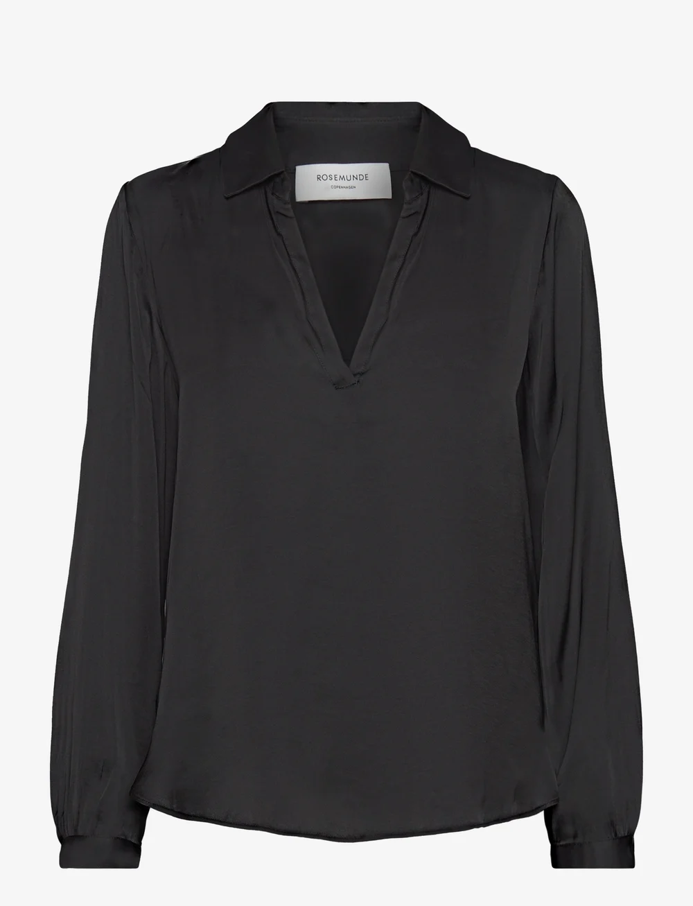 Rosemunde - RWMessina LS Regular Shirt - långärmade blusar - black - 0