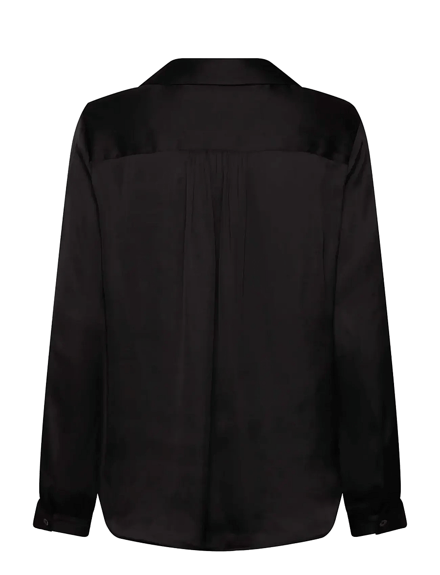 Rosemunde - RWMessina LS Regular Shirt - langärmelige blusen - black - 1