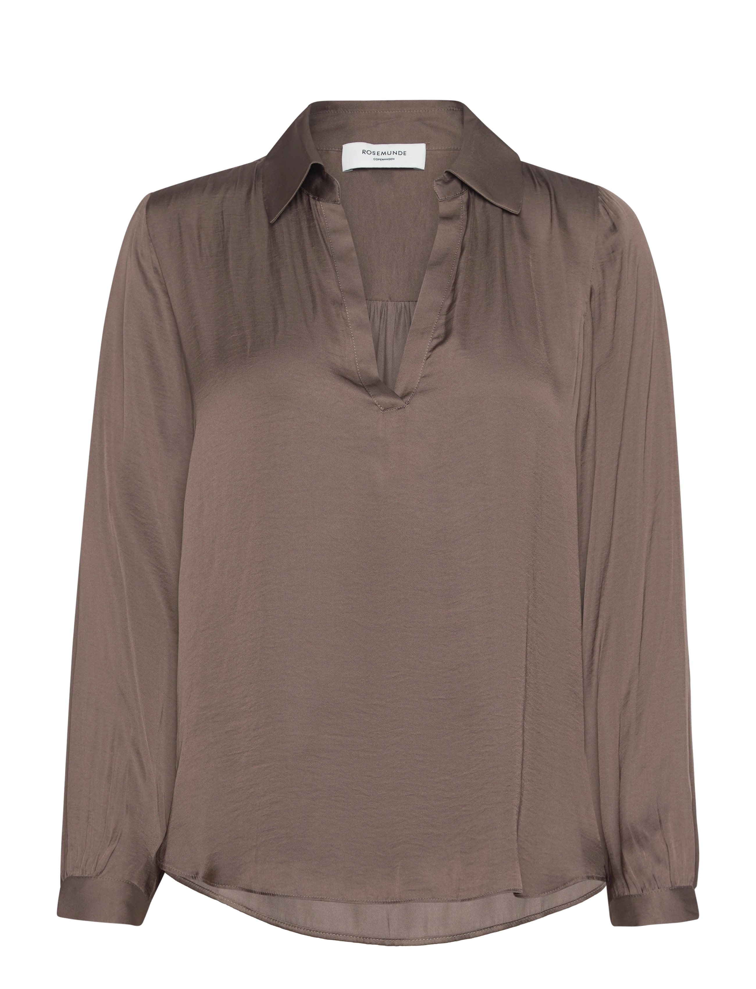 Rosemunde Rwmessina Ls Shirt, 38, Brown, Bluser > Langærmede, Dame