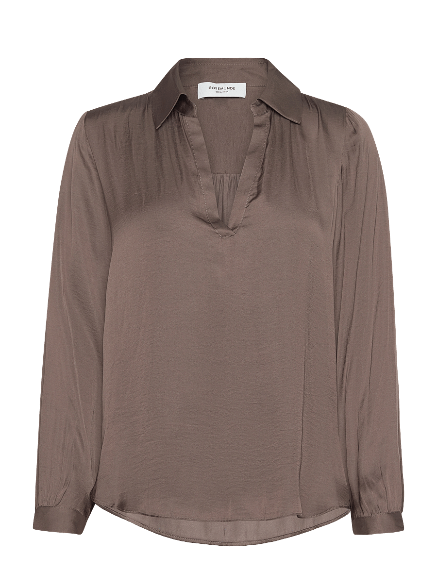 Rosemunde - RWMessina LS Regular Shirt - langermede bluser - falcon - 0