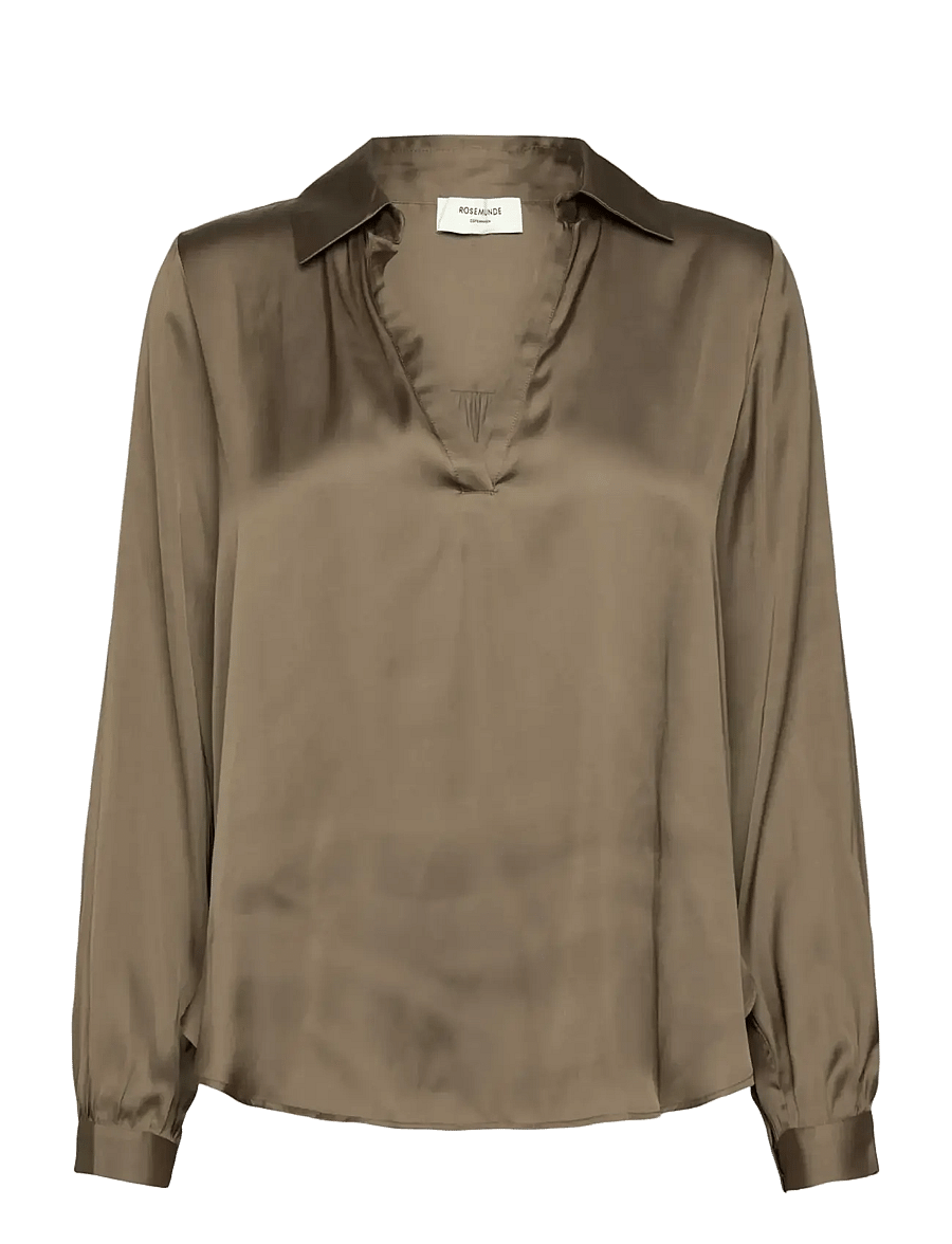 Rosemunde - RWMessina LS Shirt - langärmlige tops - walnut - 0