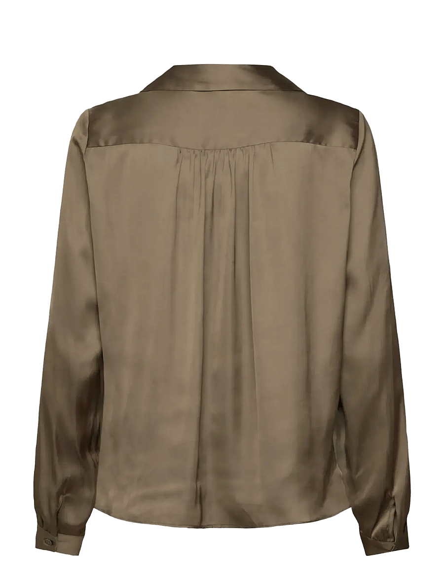 Rosemunde - RWMessina LS Shirt - langärmlige tops - walnut - 1