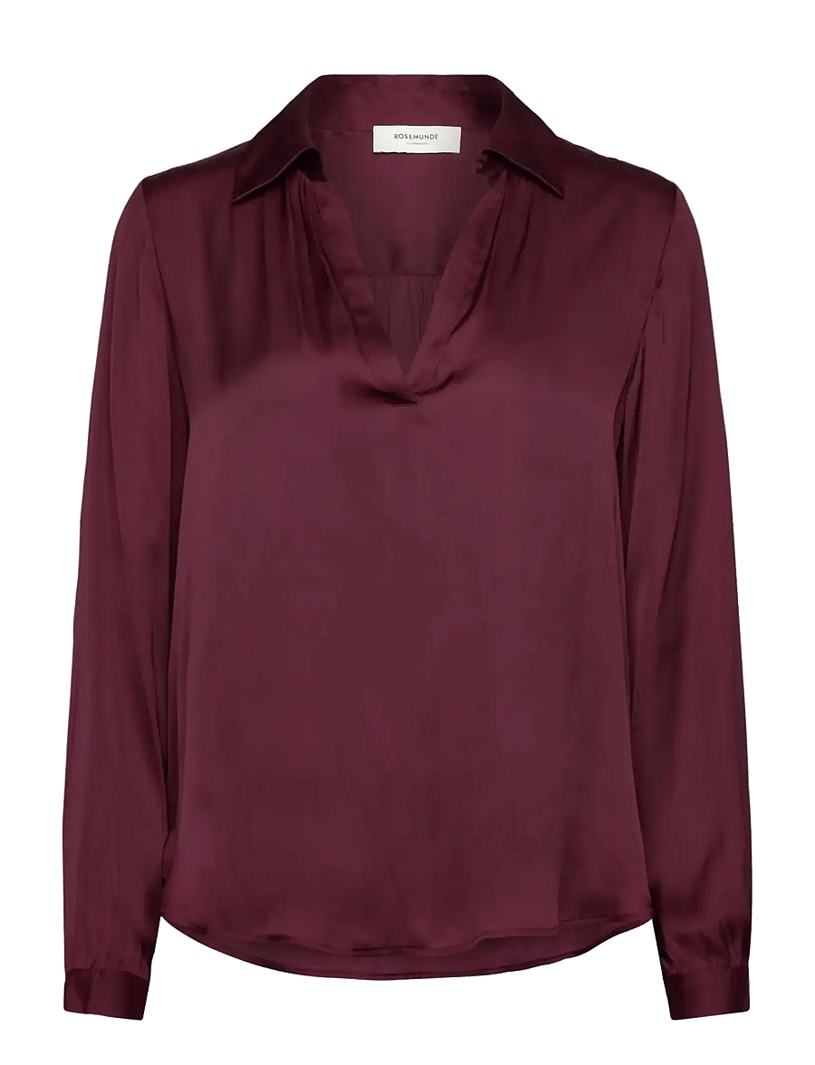 Rosemunde - RWMessina LS Shirt - pikkade varrukatega topid - windsor wine - 0