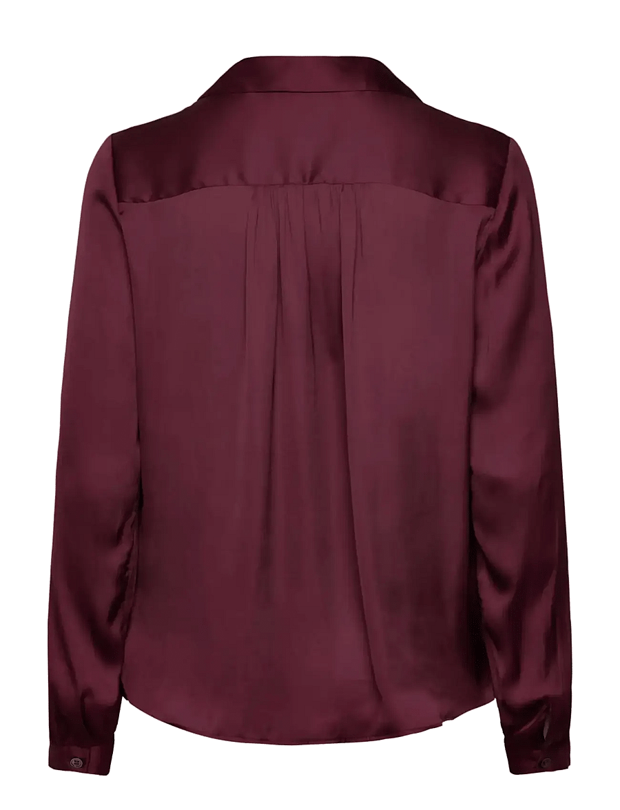 Rosemunde - RWMessina LS Shirt - pikkade varrukatega topid - windsor wine - 1