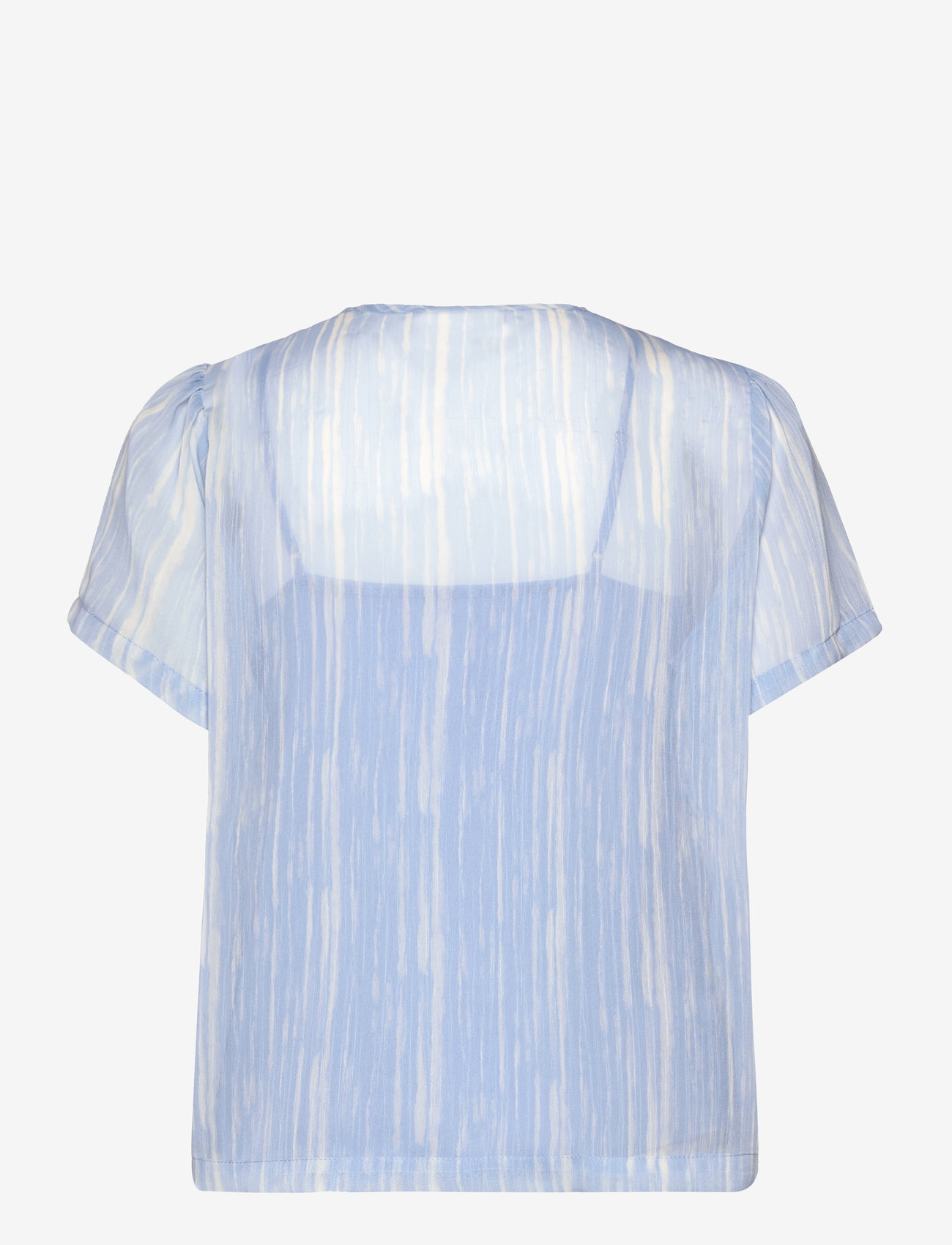 Rosemunde - Blouse - kurzämlige blusen - heaven blue abstract stripe print - 1