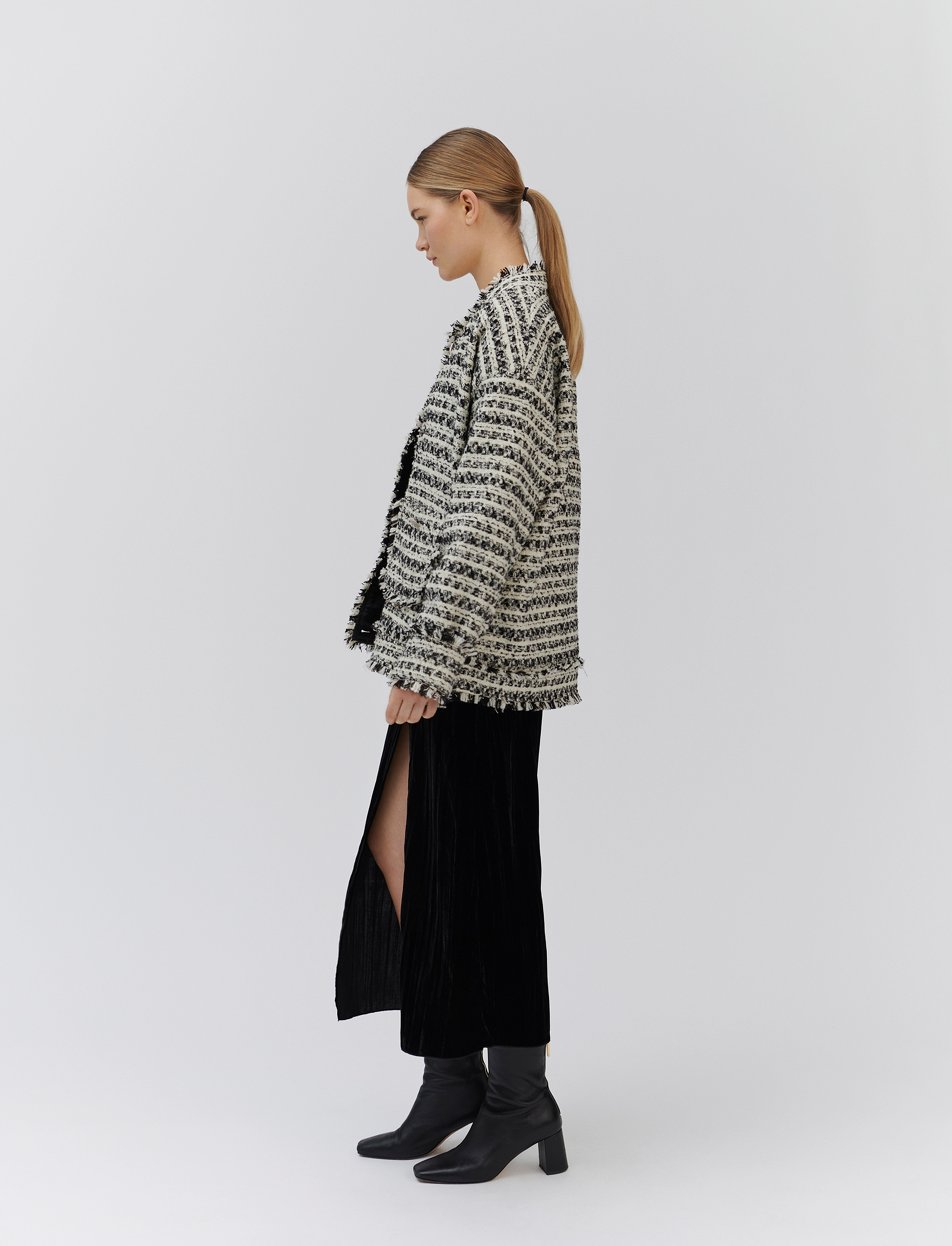 Rosemunde - Boucl blazer - ivory boucl check - 4