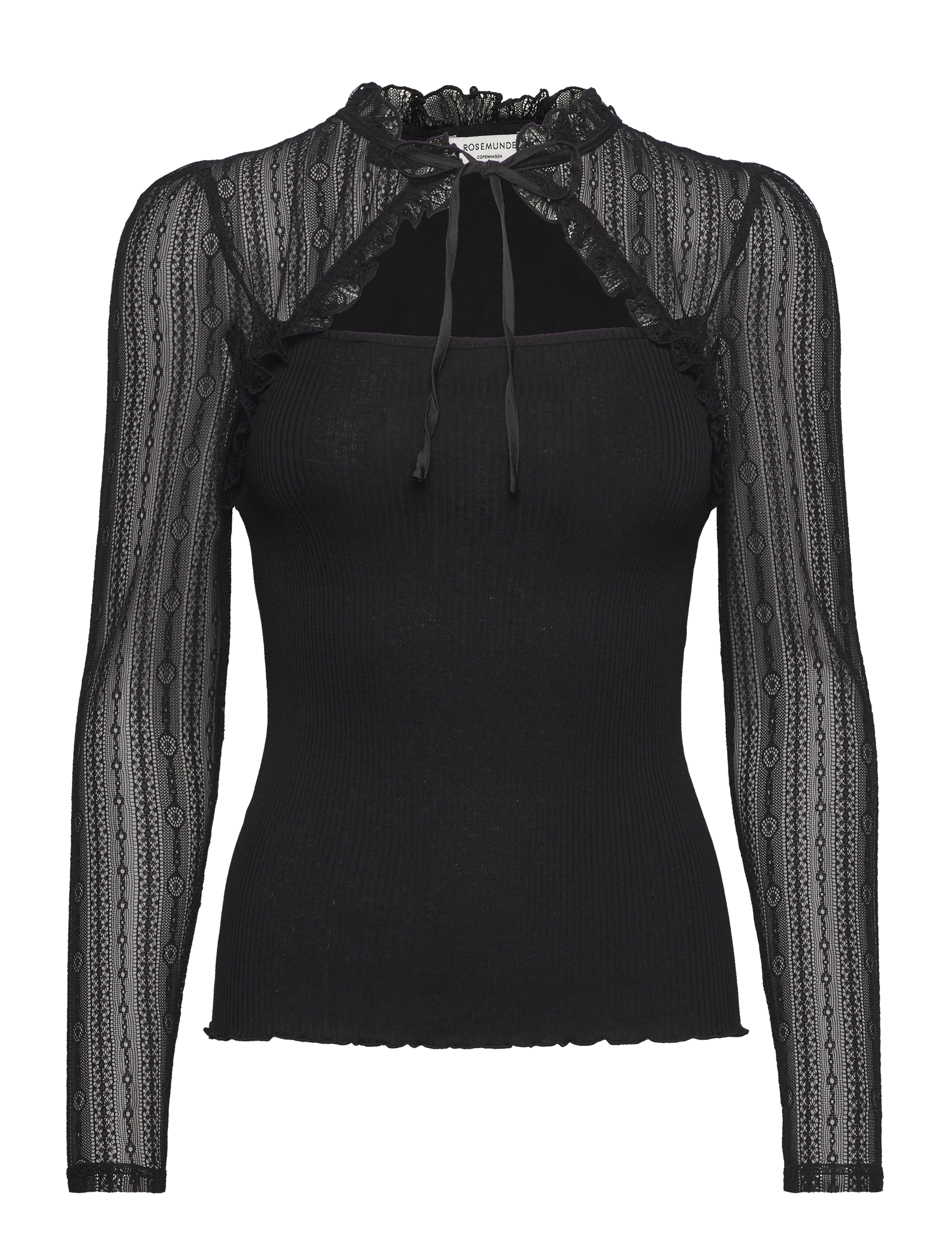 Rosemunde - Beatha Silk Blouse w/ lace - black - 1