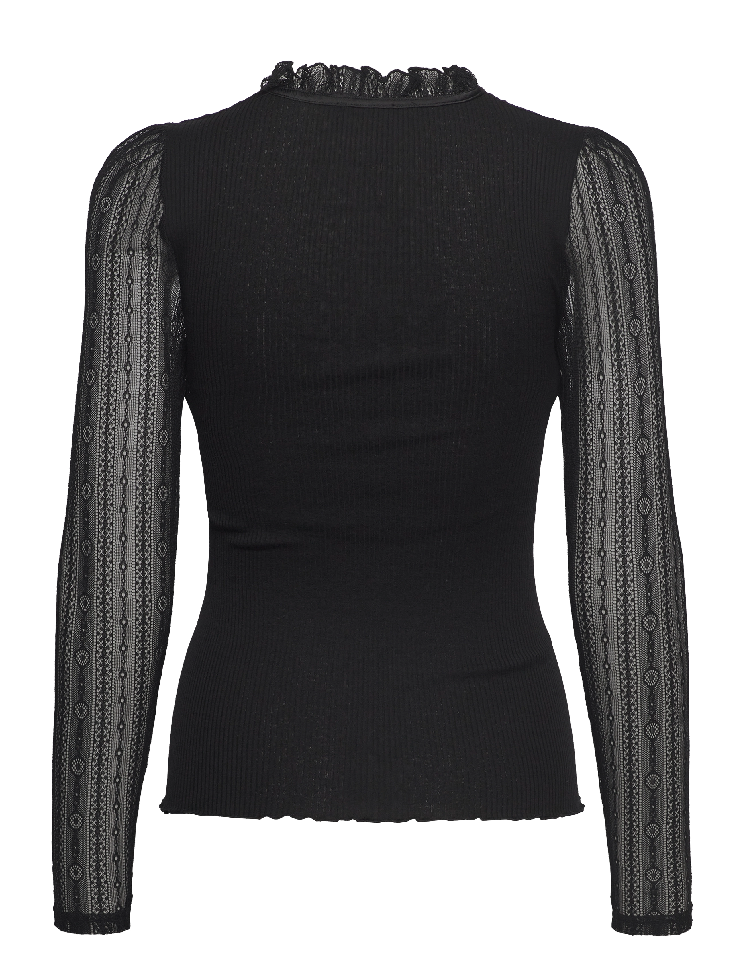 Rosemunde - Beatha Silk Blouse w/ lace - black - 2
