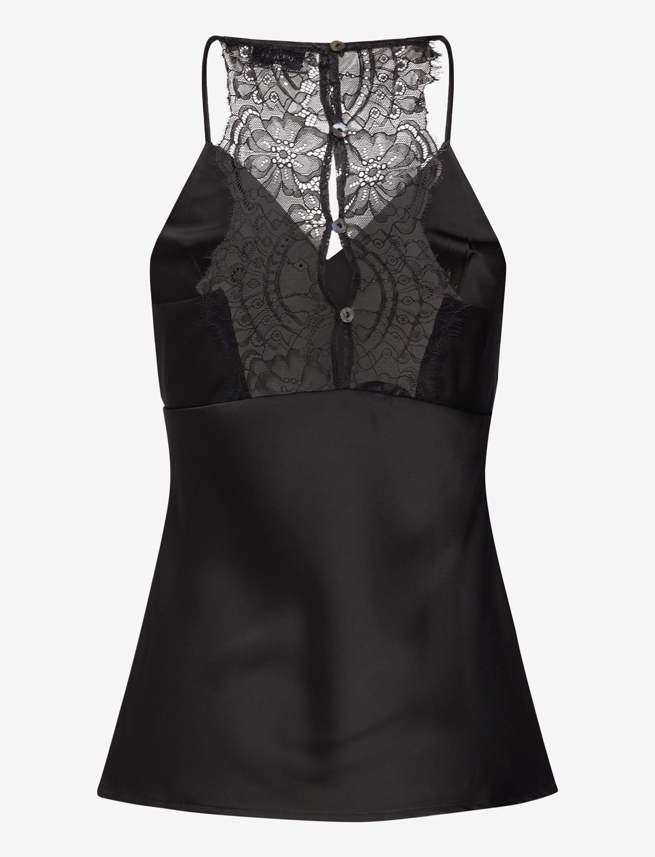 Rosemunde - Kin strap top - Ärmlösa blusar - black - 1