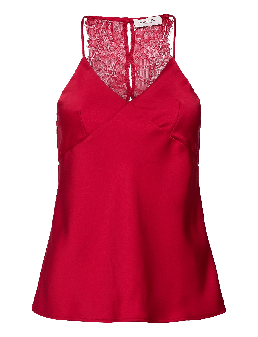 Rosemunde - Kin strap top - Ärmlösa blusar - crimson - 1
