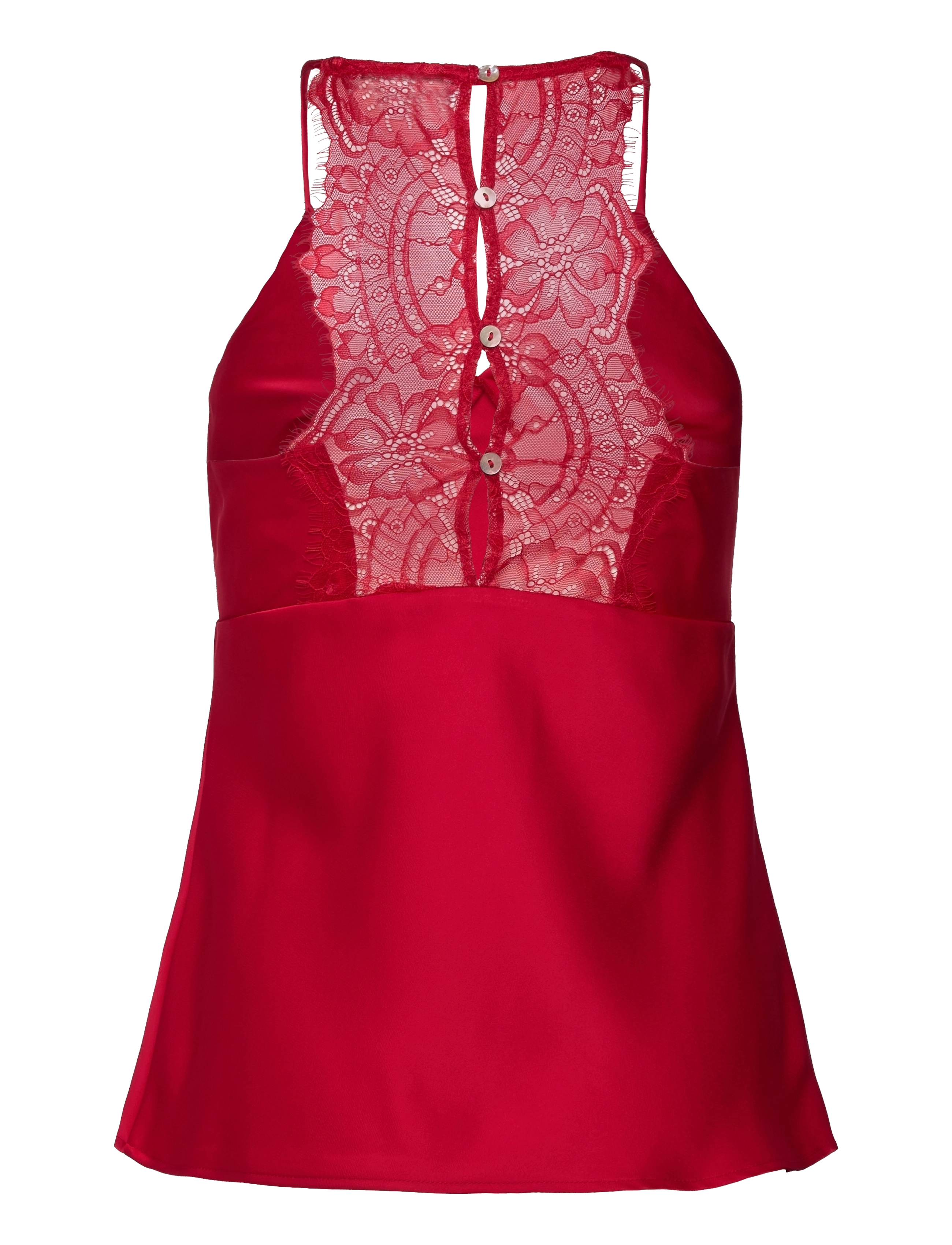 Rosemunde - Kin strap top - sleeveless blouses - crimson - 2