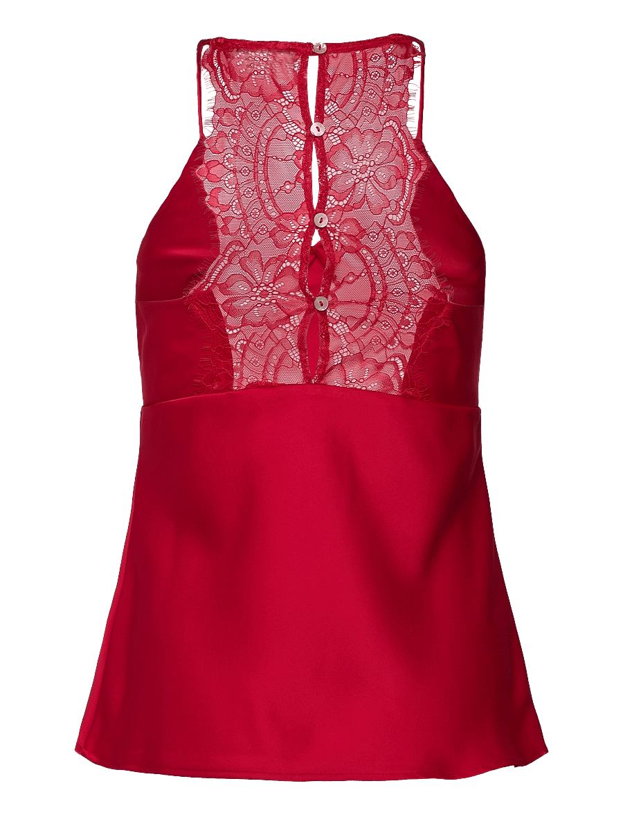 Rosemunde - Kin strap top - Ärmlösa blusar - crimson - 2