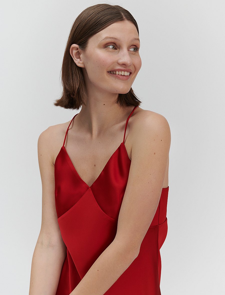 Rosemunde - Kin strap top - Ärmlösa blusar - crimson - 0