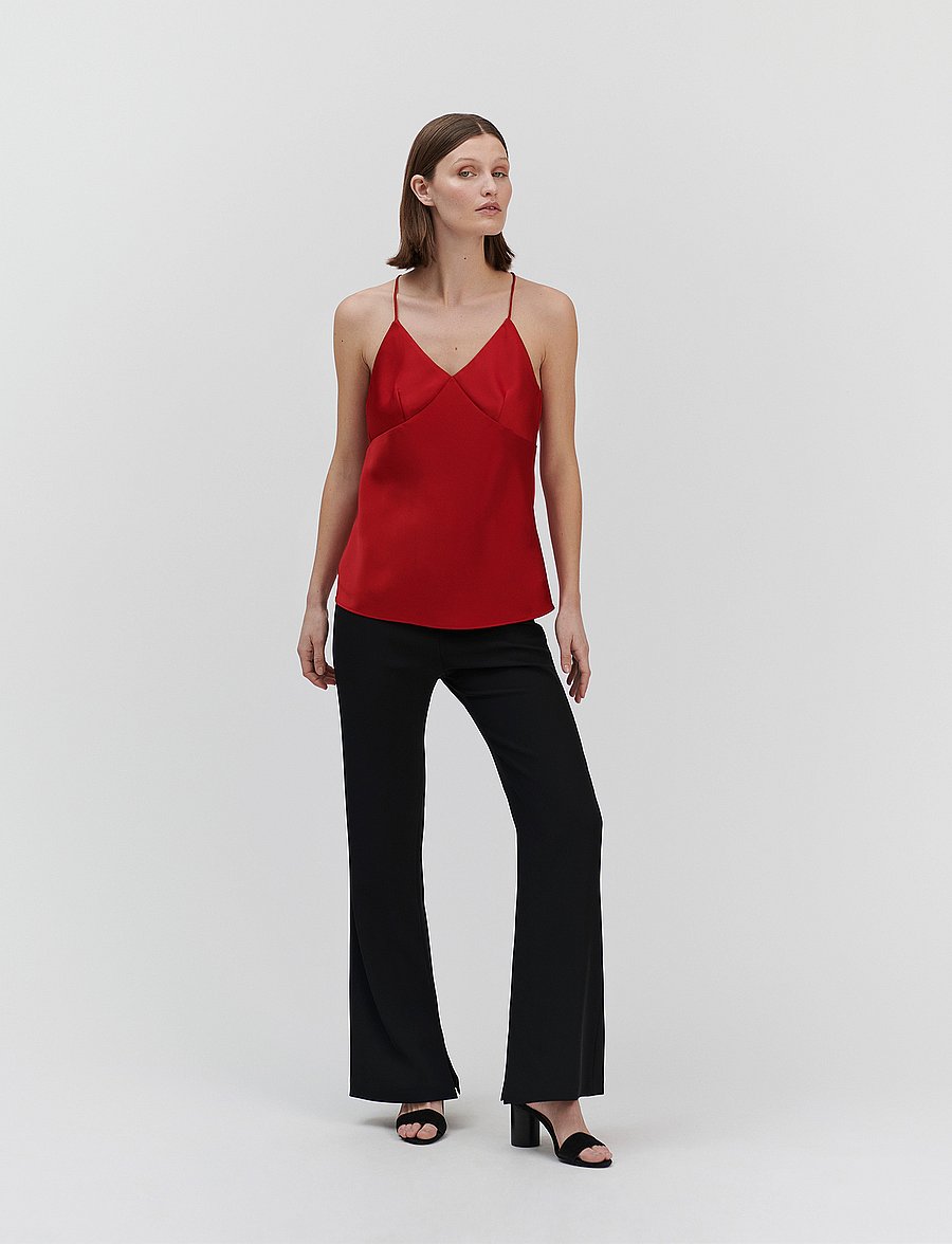 Rosemunde - Kin strap top - Ärmlösa blusar - crimson - 4