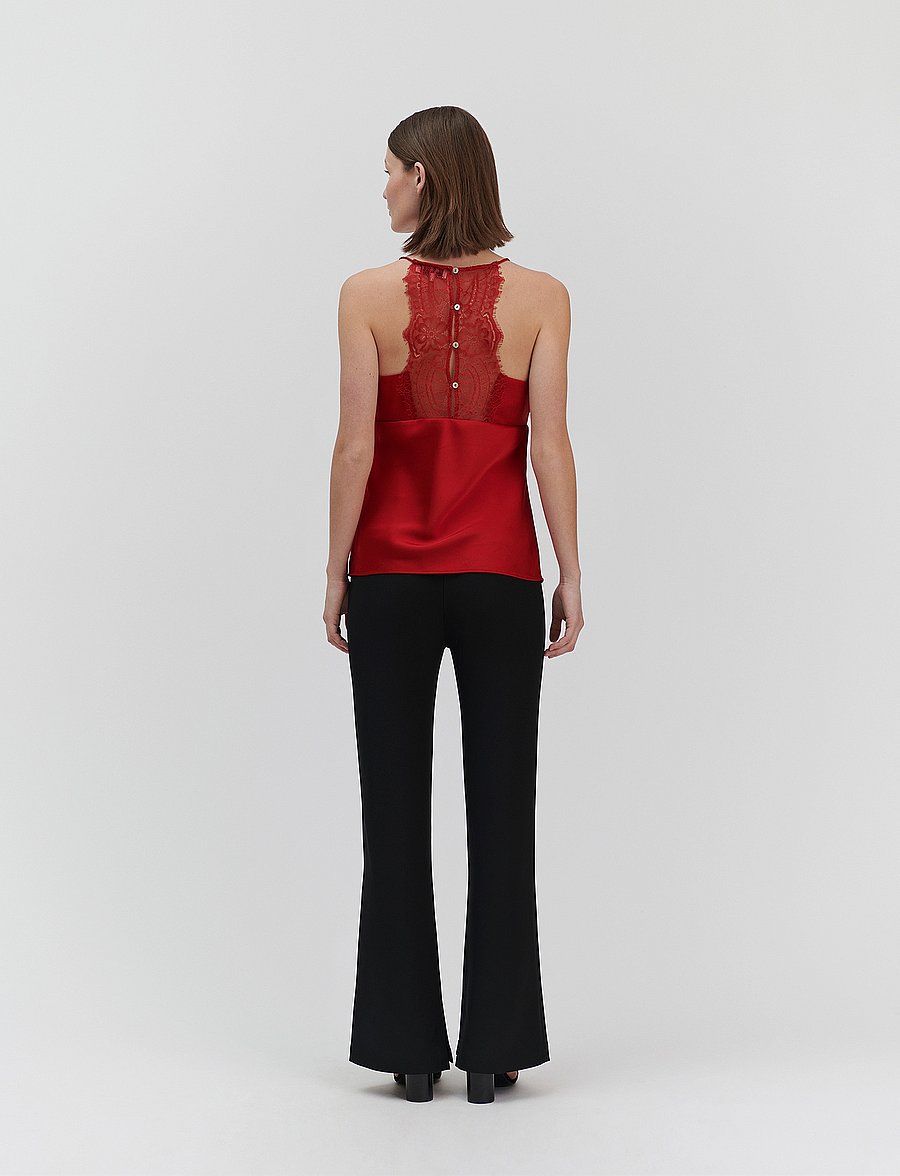 Rosemunde - Kin strap top - Ärmlösa blusar - crimson - 5