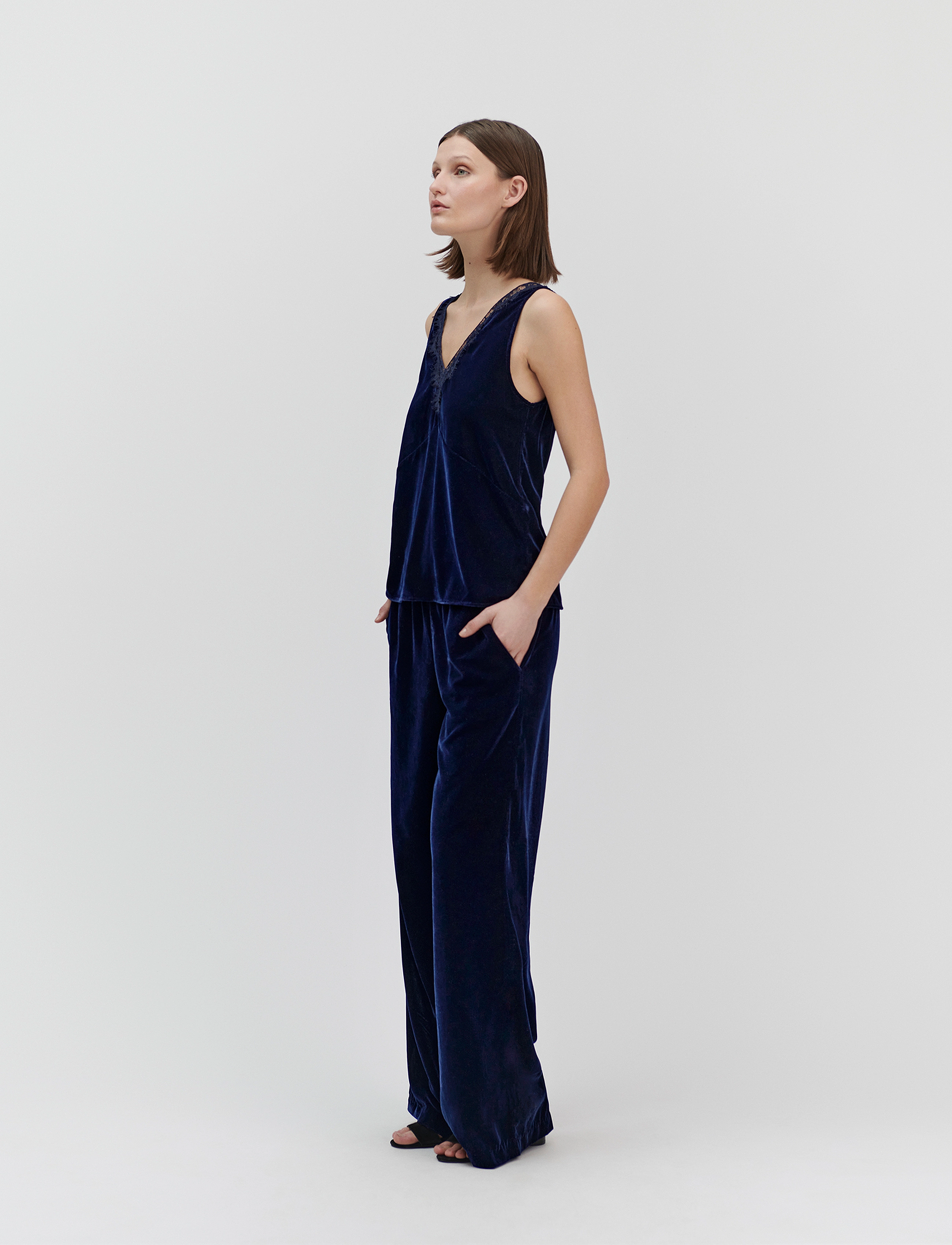Rosemunde - Aomi Trousers - festtøj til outletpriser - navy - 3
