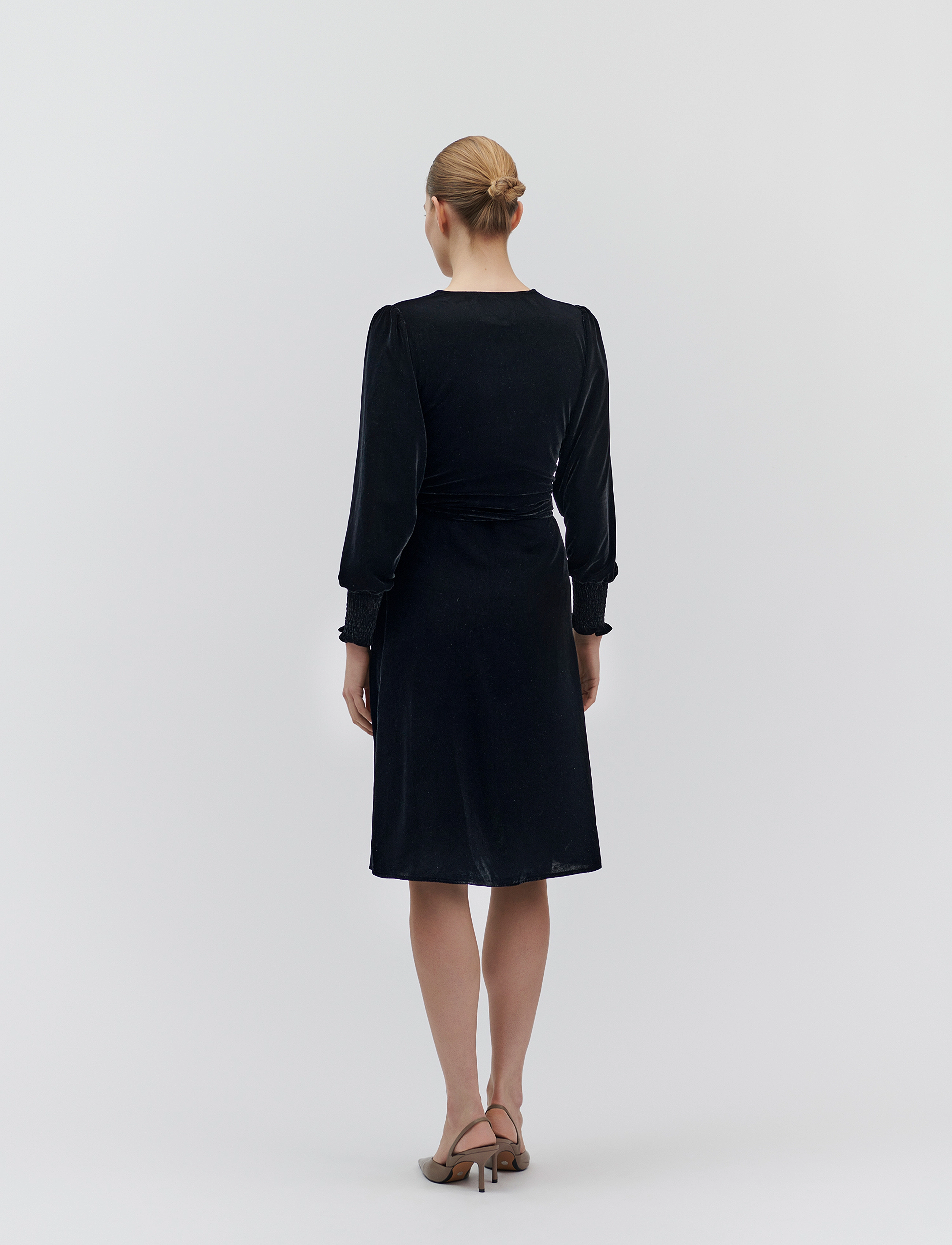 Rosemunde - Aomi Wrap dress - hõlmikkleidid - black - 4