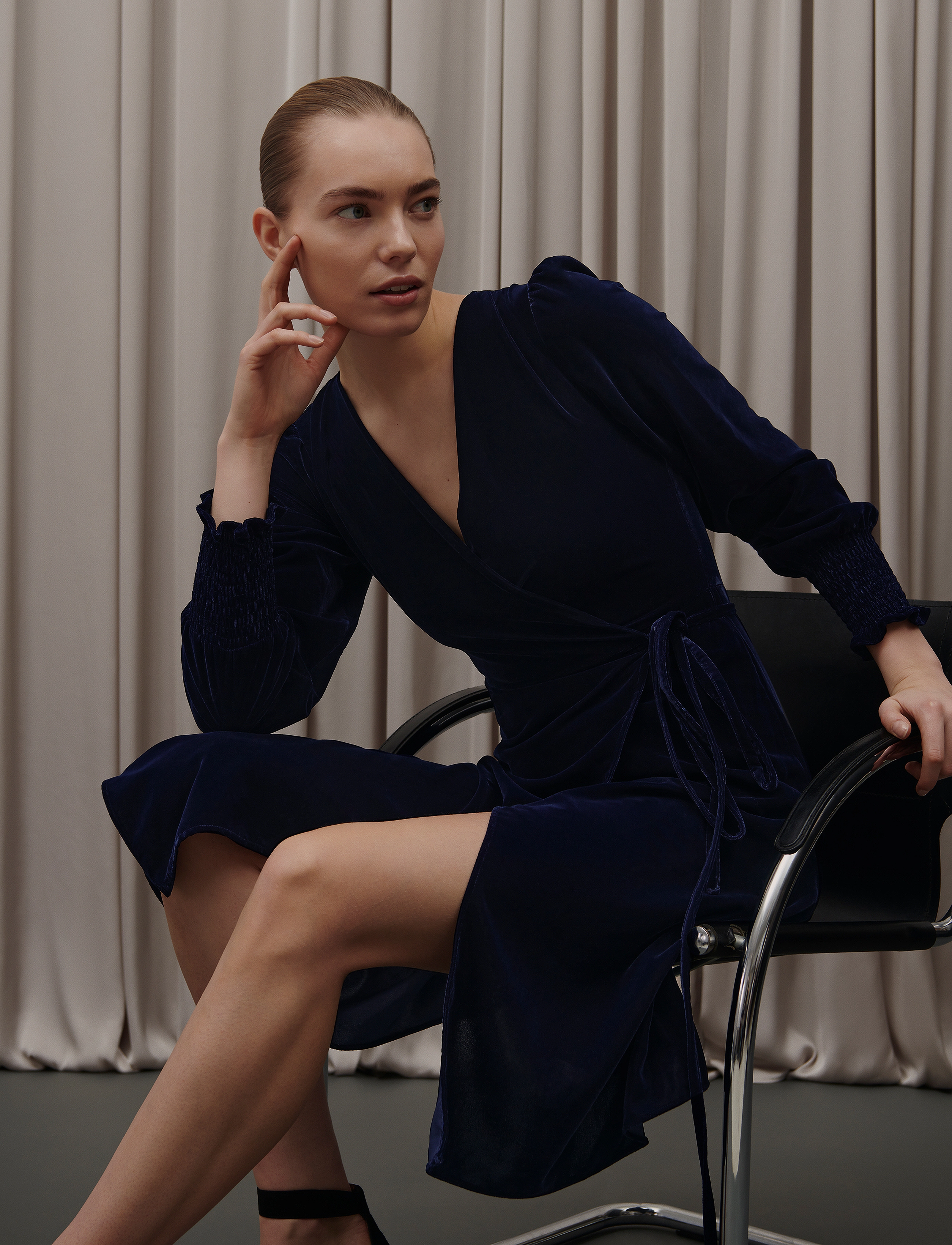 Rosemunde Aomi Wrap dress - Kjoler - NAVY / navy