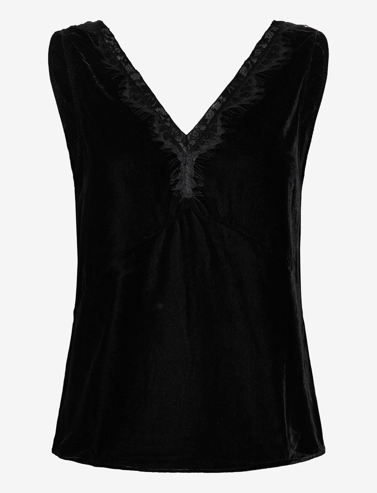 Rosemunde - Aomi Lace top - Ärmlösa blusar - black - 0