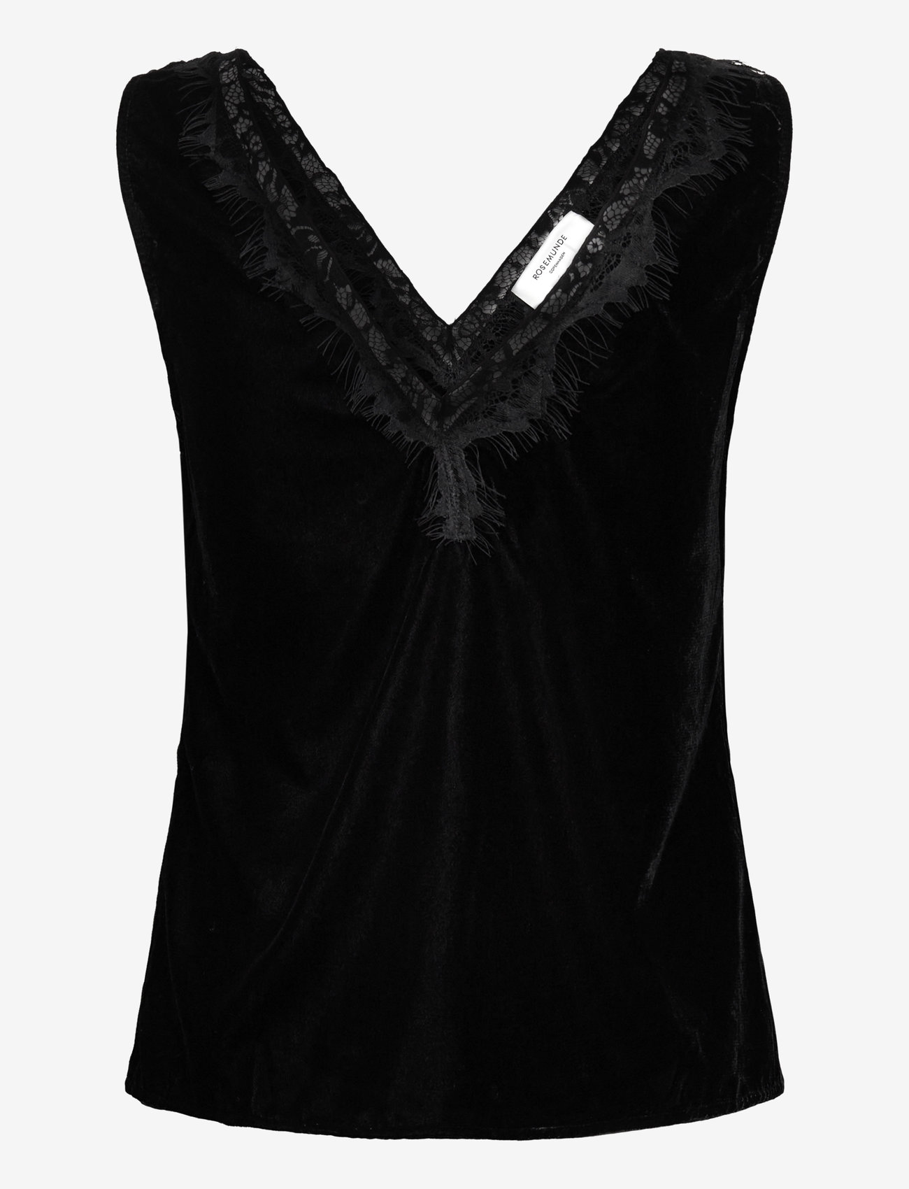Rosemunde - Aomi Lace top - Ärmlösa blusar - black - 1