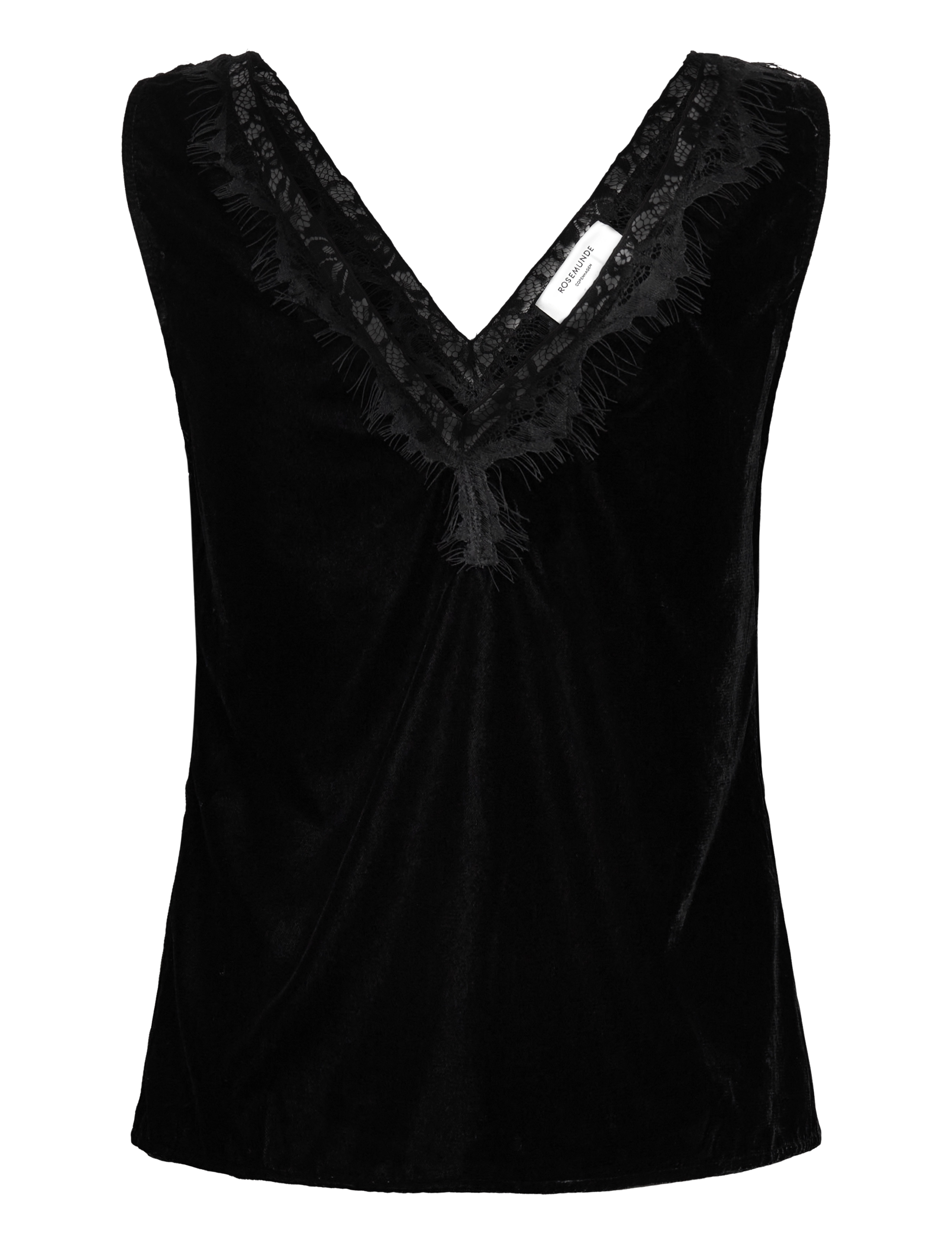 Rosemunde - Aomi Lace top - Ærmeløse bluser - black - 1