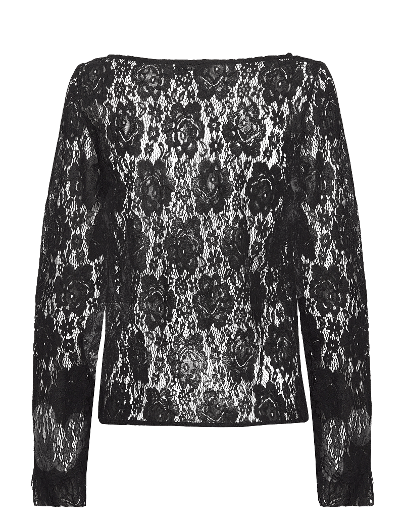 Rosemunde - RWDelilah LS top - långärmade toppar - black - 2