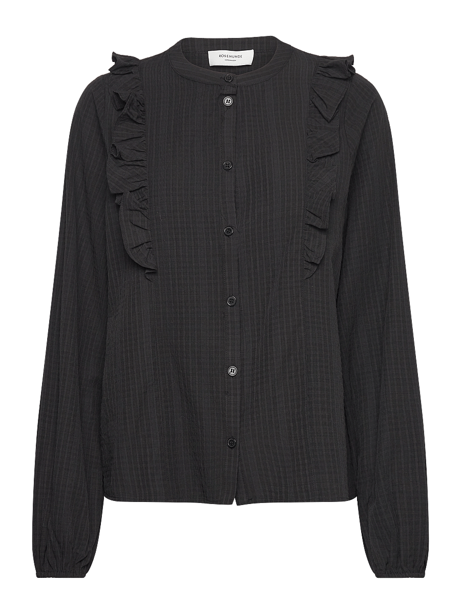 Rosemunde - RWChantel LS shirt - langærmede bluser - black - 0