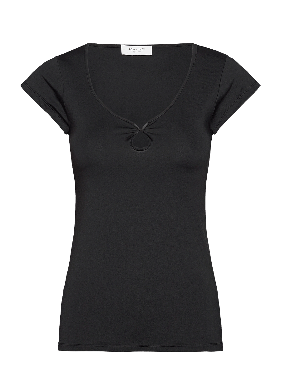 Rosemunde - RWNorria SS top - stuttermarbolir - black - 0