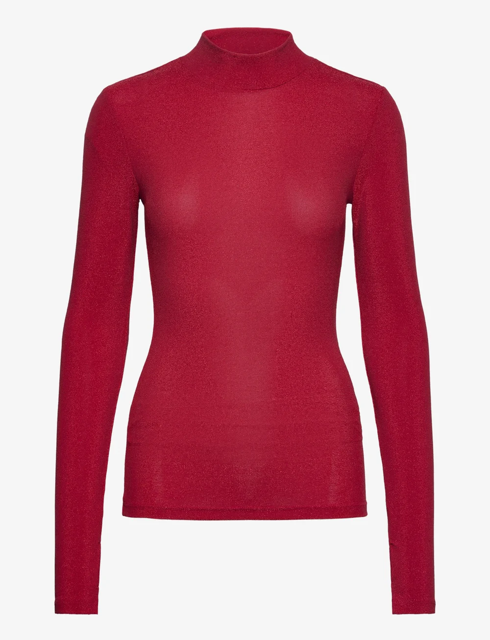 Rosemunde - RWNora LS top - langærmede toppe - high risk red w. lurex - 1