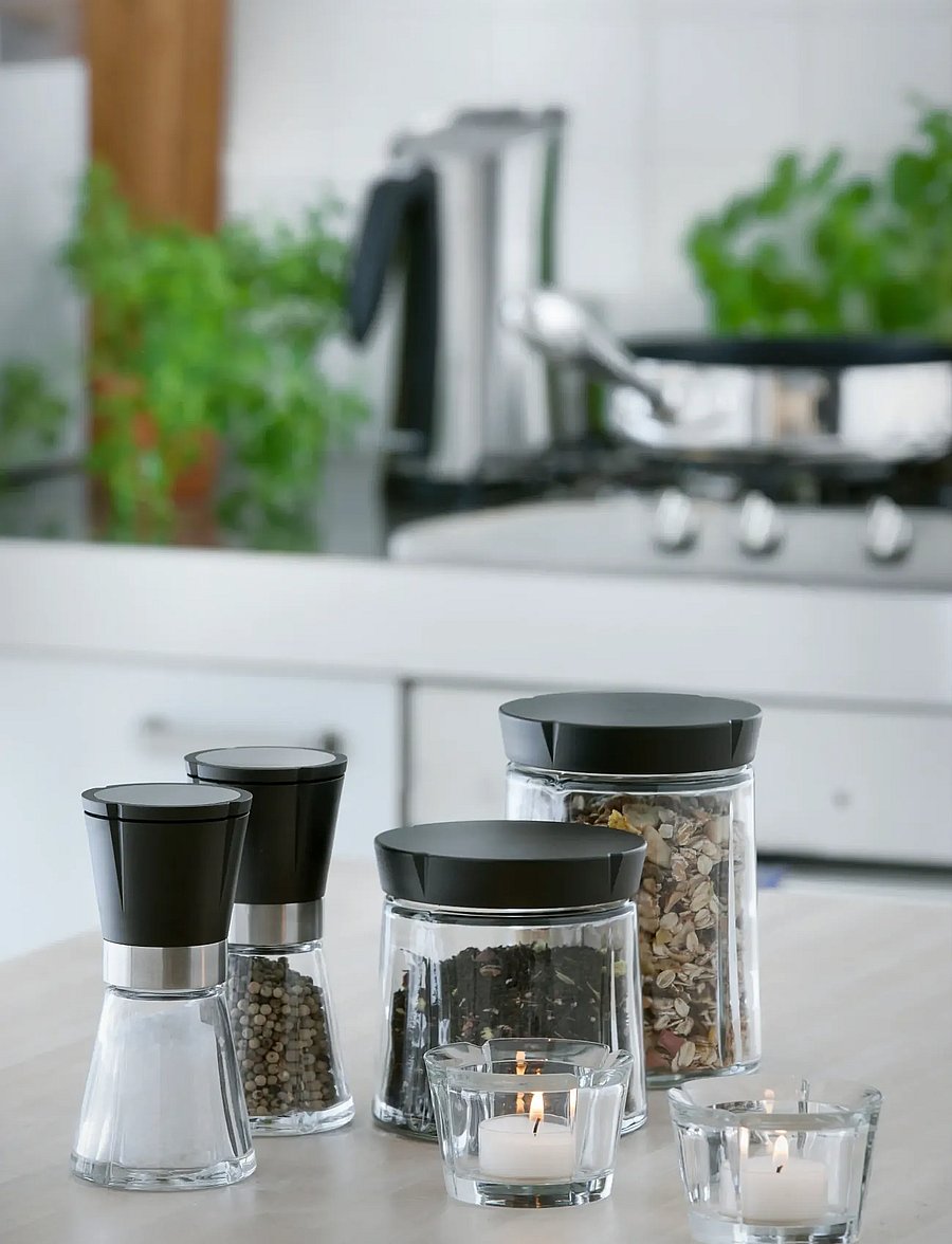 Rosendahl - GC Grinder H14.5 cm black/steel 2 pcs. - druskos ir pipirų malūnėliai - black/steel - 0