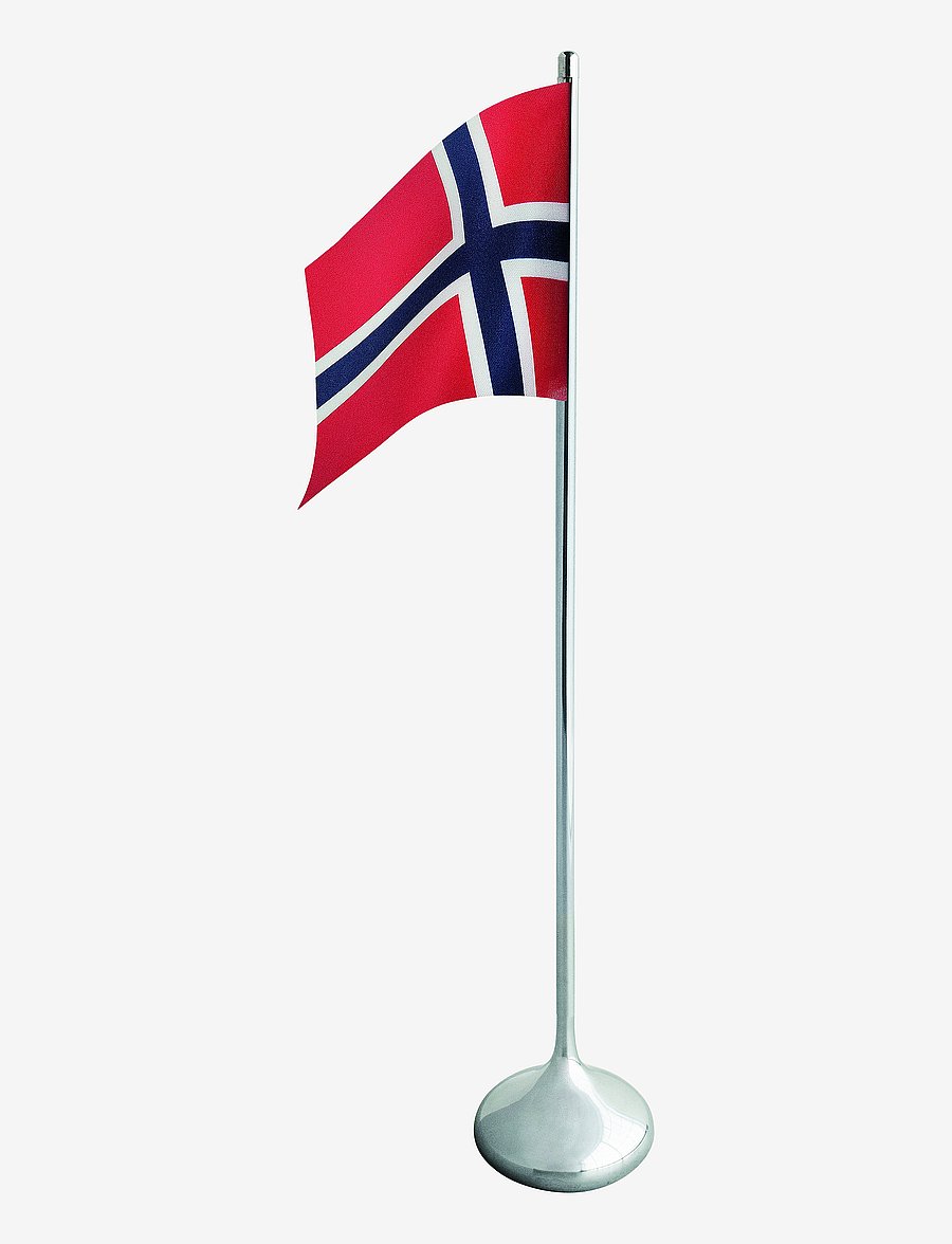 Rosendahl - RO Table flag Norwegian H35 cm silver coloured - deko-objekte - silver coloured - 0