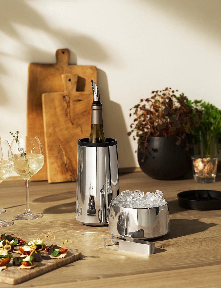 Rosendahl - GC Barware Wine cooler H22.5 cm steel - wine & champagne chillers - steel - 0