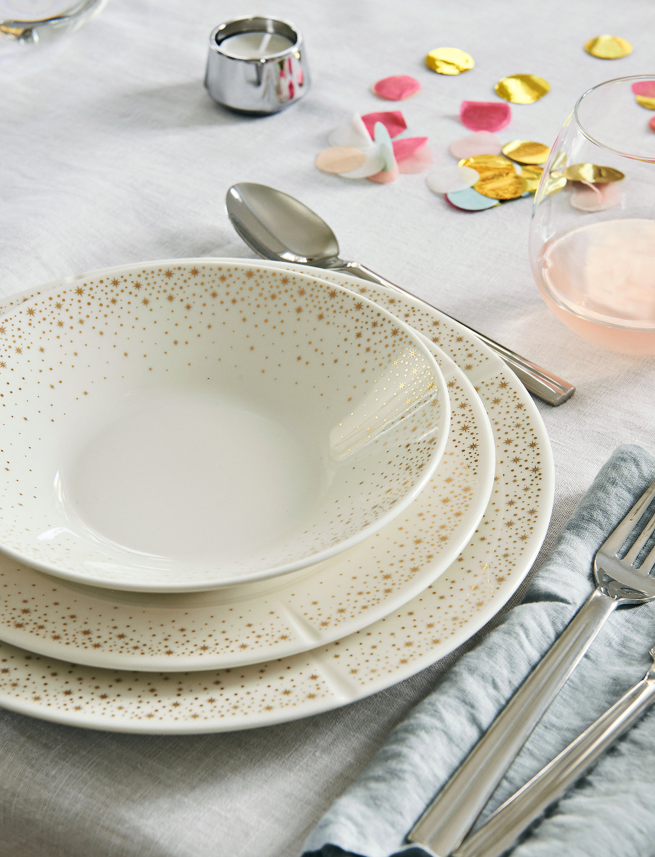 Rosendahl - Grand Cru Moments Dyb tallerken - dybe tallerkner - white with gold - 2