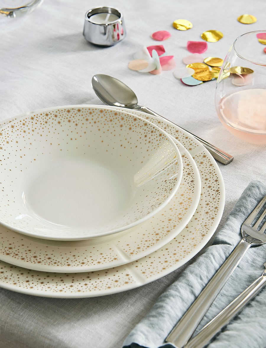 Rosendahl - Grand Cru Moments Dyb tallerken - dybe tallerkner - white with gold - 2