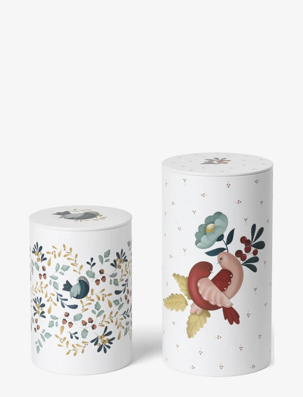 Rosendahl - GC Cottage Förvaringsburk Ø10/Ø11 vit m. deko 2 st. - köp efter pris - white w. deco - 0