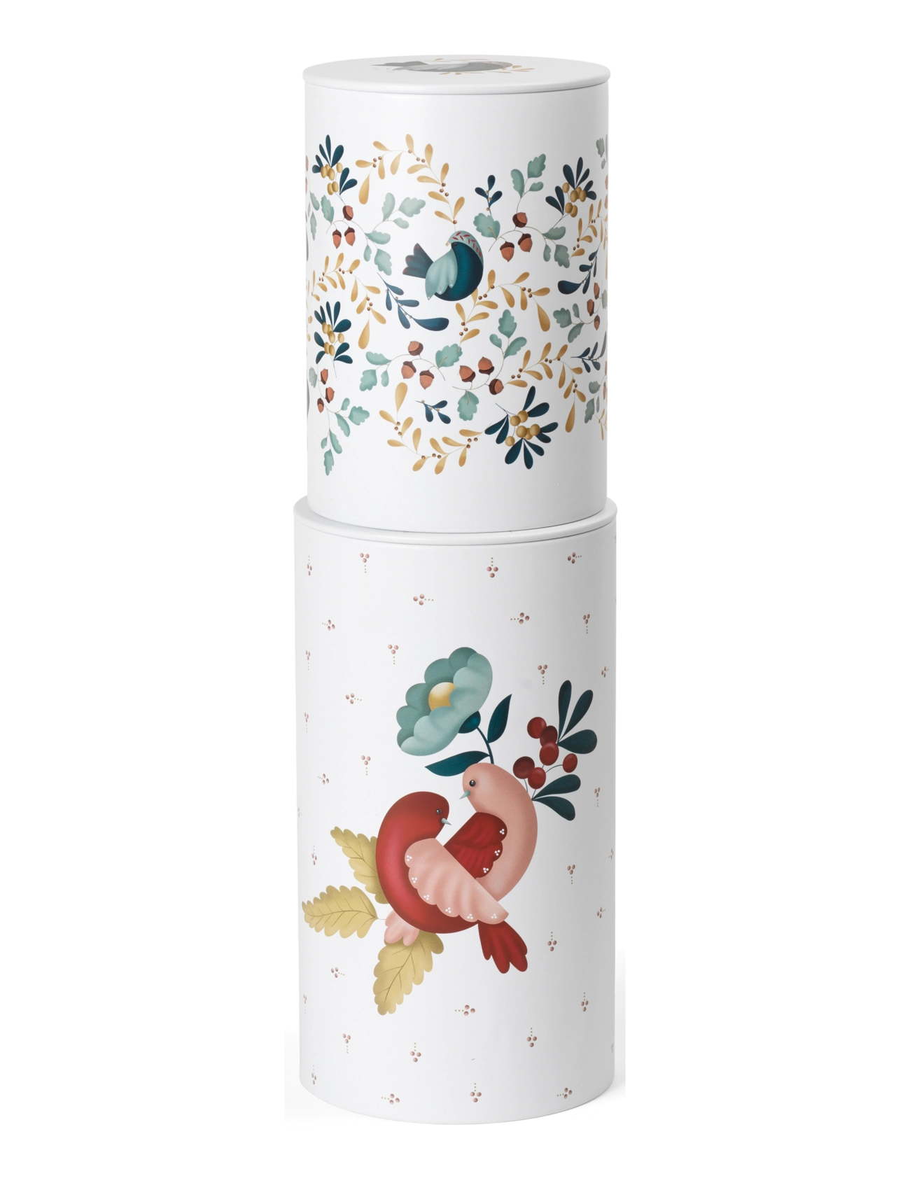Rosendahl GC Cottage Storage Tin Ø10/Ø11 white w. deco 2 pcs. - Alle Produkte - WHITE W. DECO / multi