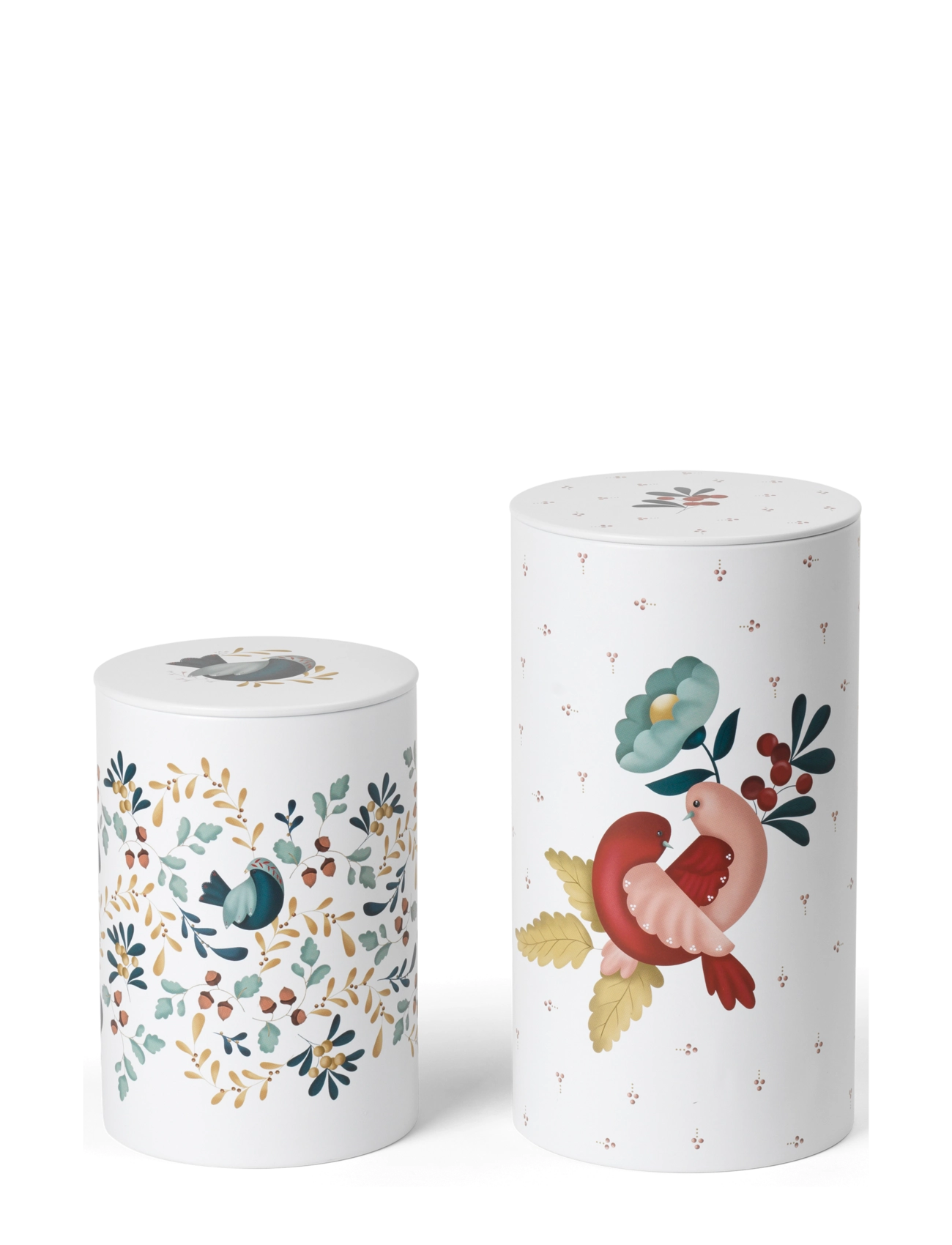 Rosendahl - GC Cottage Storage Tin Ø10/Ø11 white w. deco 2 pcs. - madalaimad hinnad - white w. deco - 2