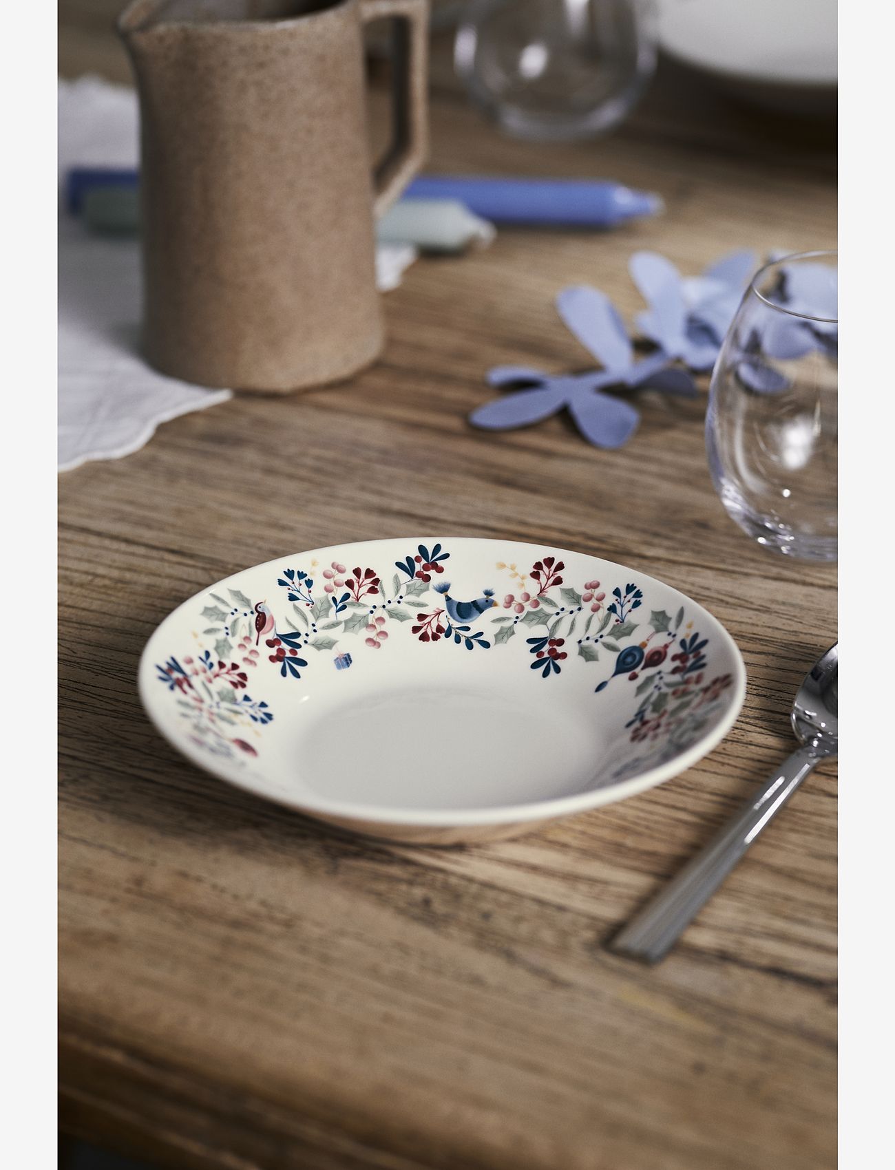 Rosendahl - GC Cottage Skål Ø19 cm hvid m. deko - dybe tallerkner - white w. deco - 4