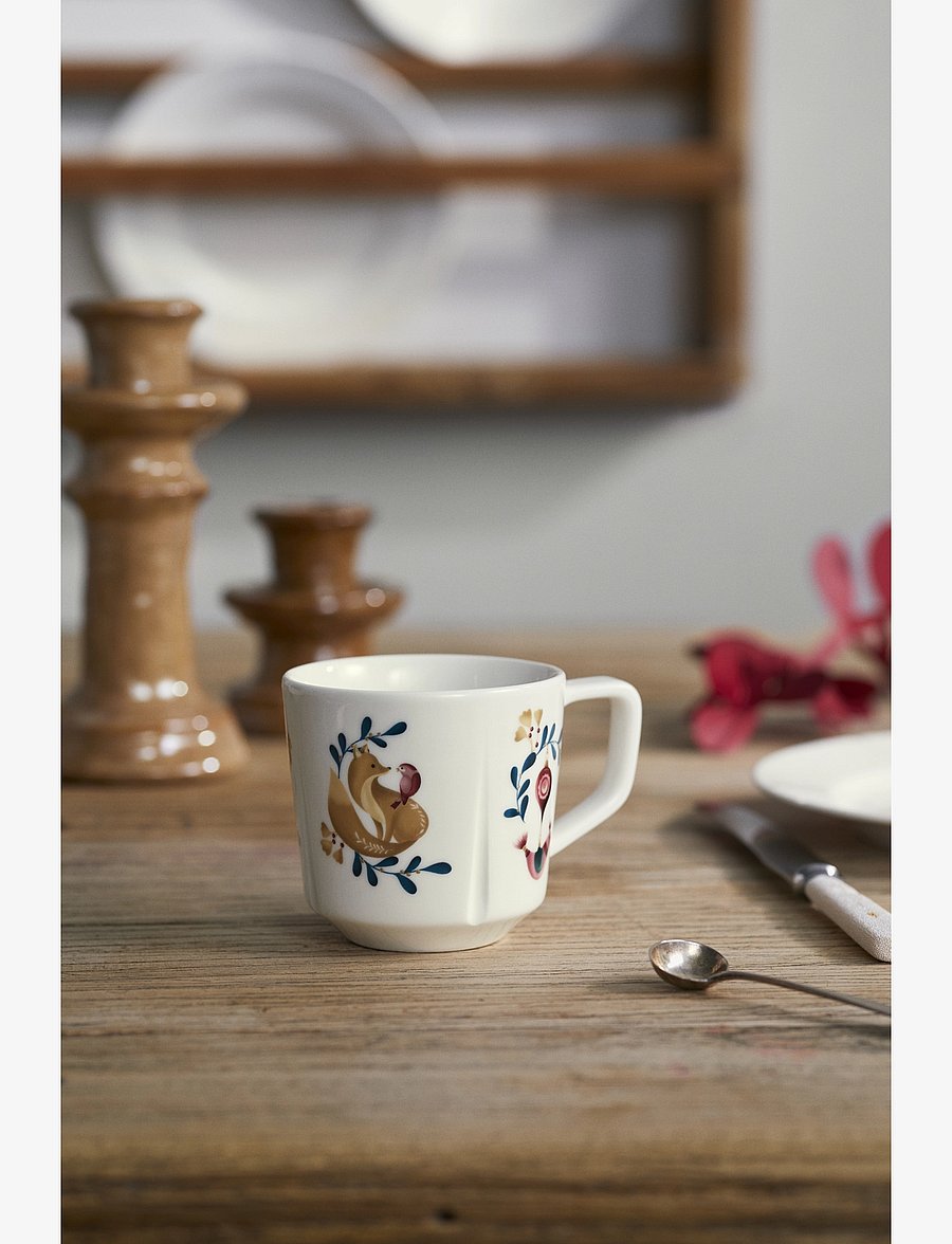 Rosendahl - GC Cottage Mug 30 cl white w. deco - kaffetassen - white w. deco - 2
