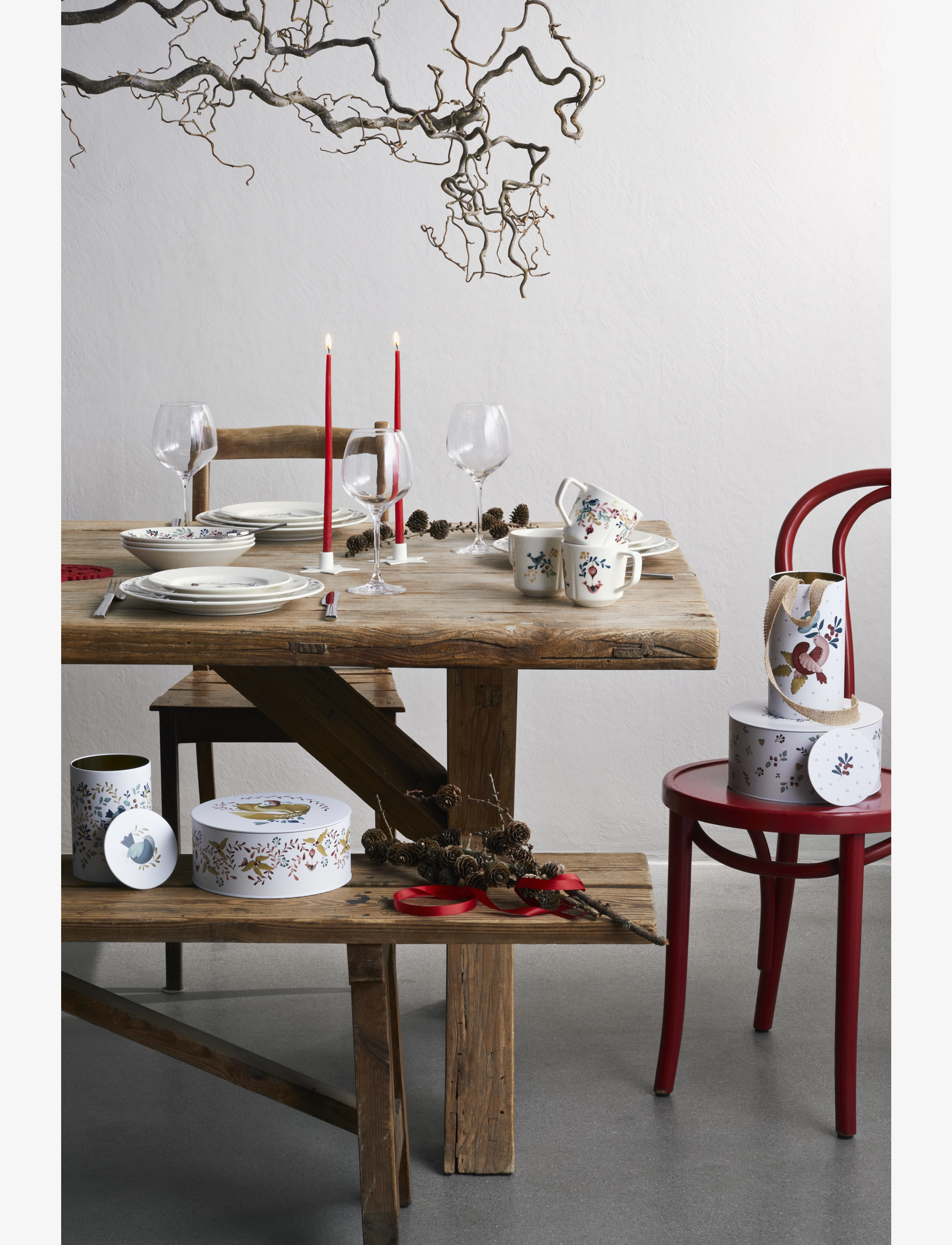 Rosendahl - GC Cottage Mug 30 cl white w. deco - kaffetassen - white w. deco - 3