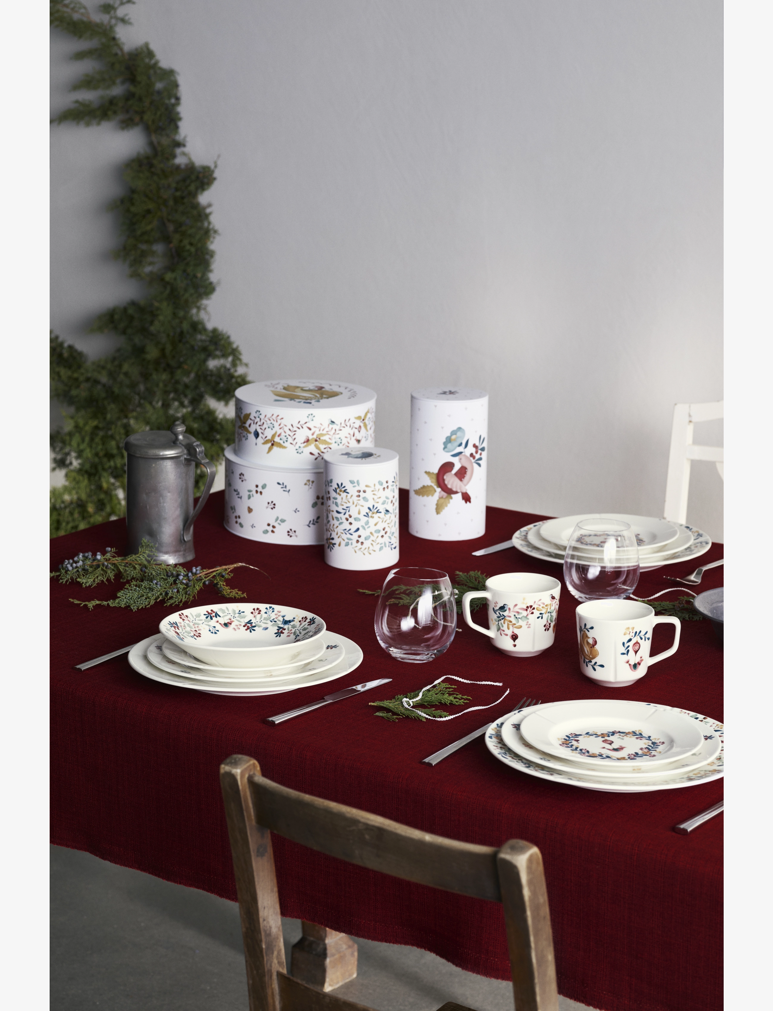 Rosendahl - GC Cottage Krus 30 cl hvit m. deko - kaffekopper - white w. deco - 3